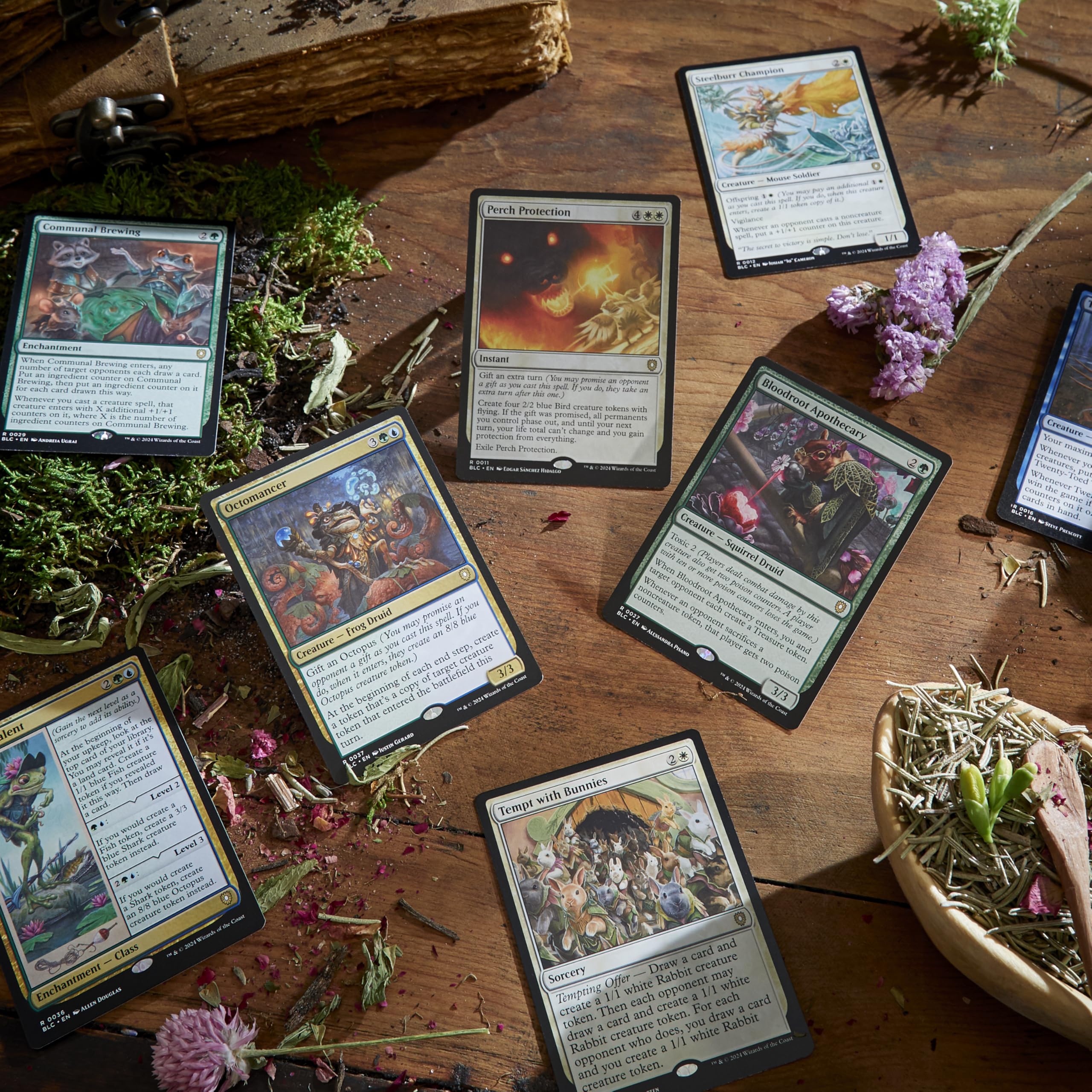 Magic z Gathering Bloomburrow Commander platforma, Peace Offering zestaw