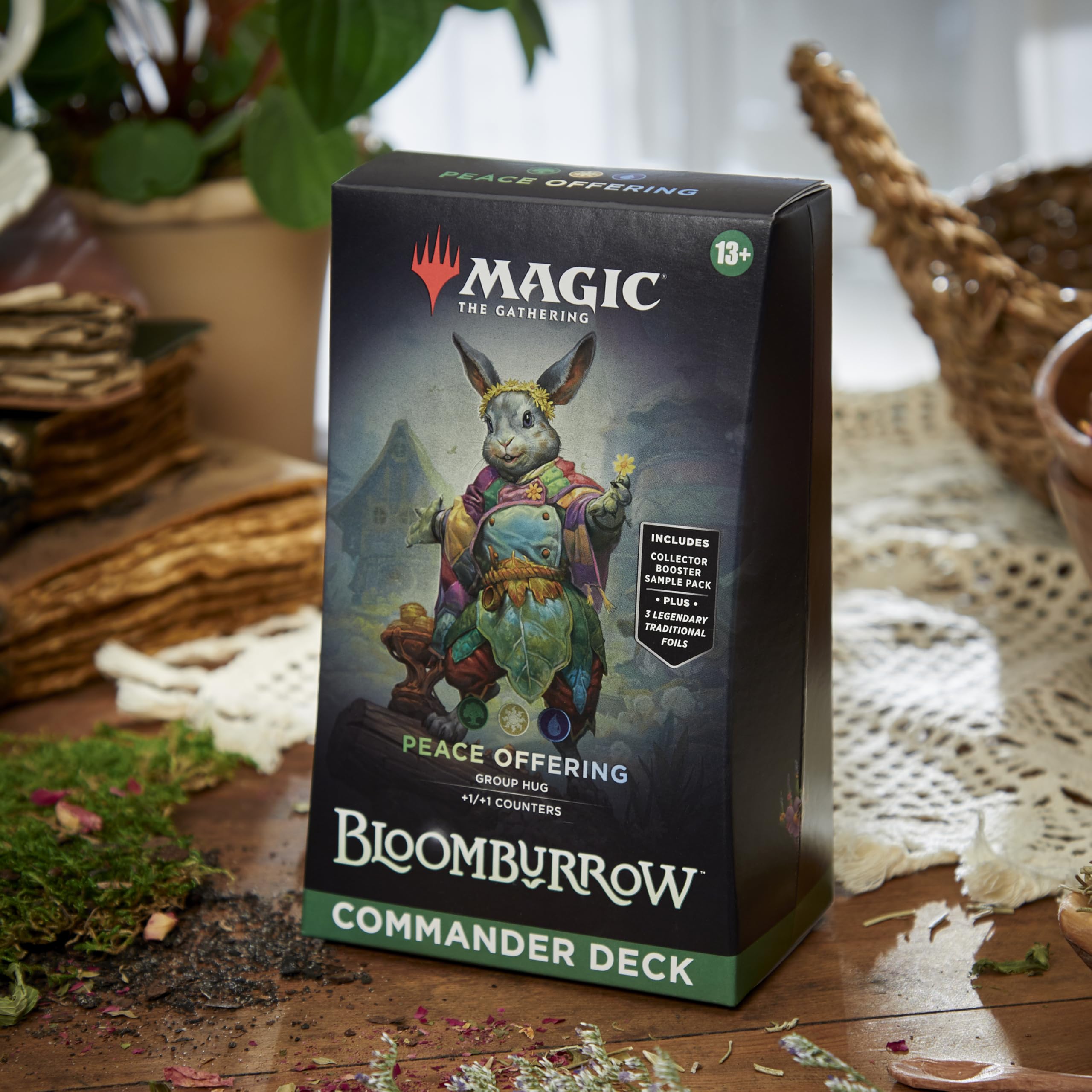 Magic z Gathering Bloomburrow Commander platforma, Peace Offering zestaw