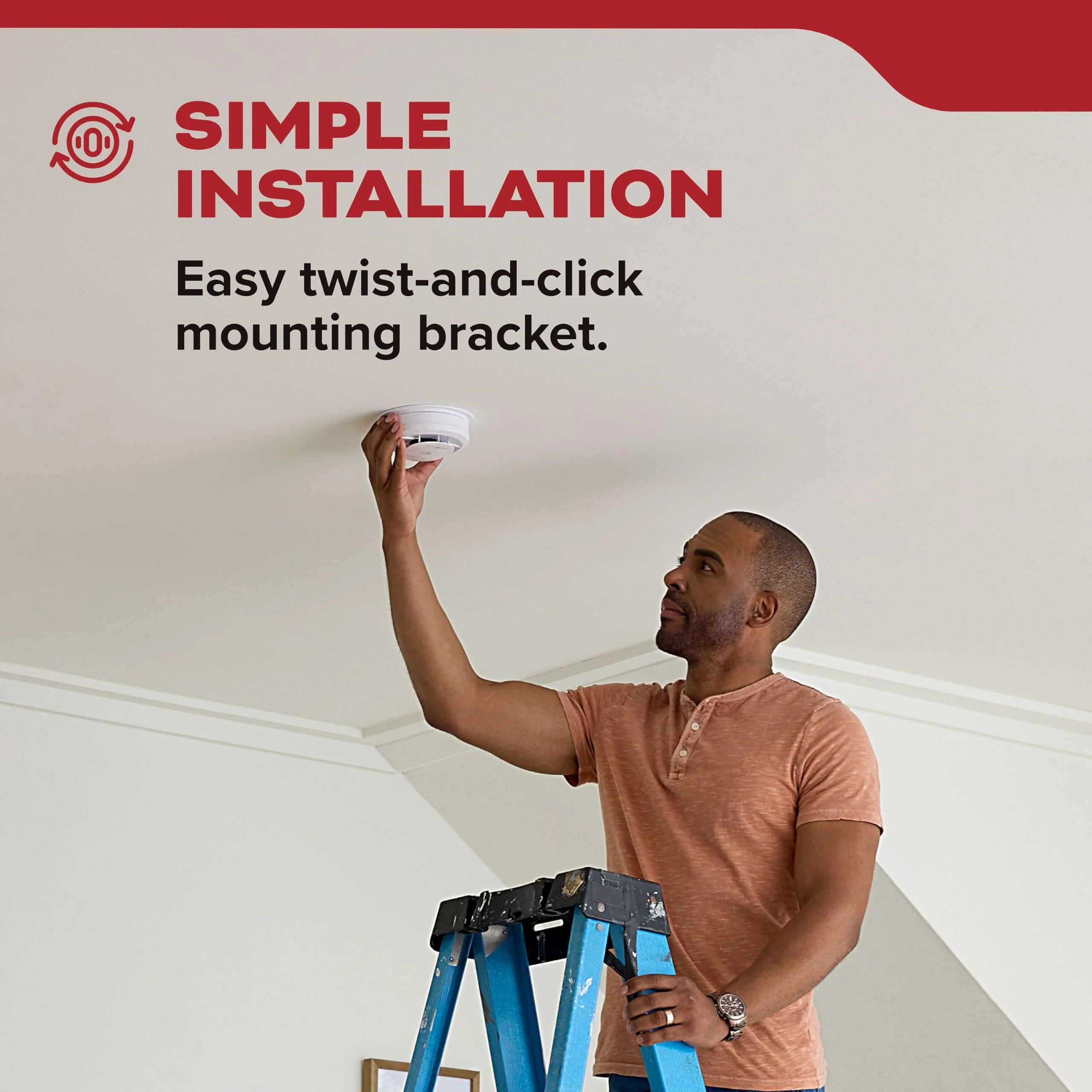 10-Year akumulator Smoke Detector, LED, 85 Db, 3 pakiet