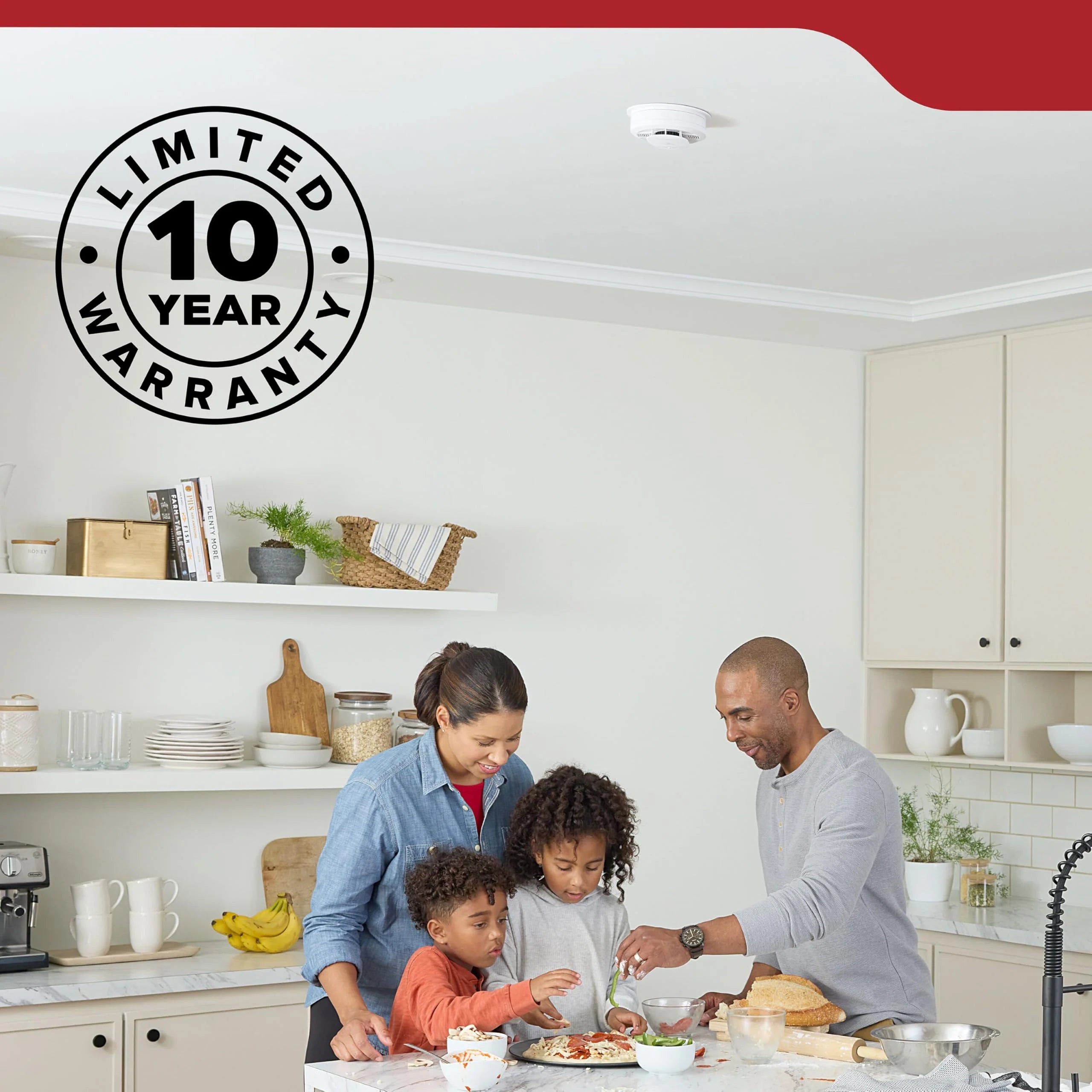 10-Year akumulator Smoke Detector, LED, 85 Db, 3 pakiet
