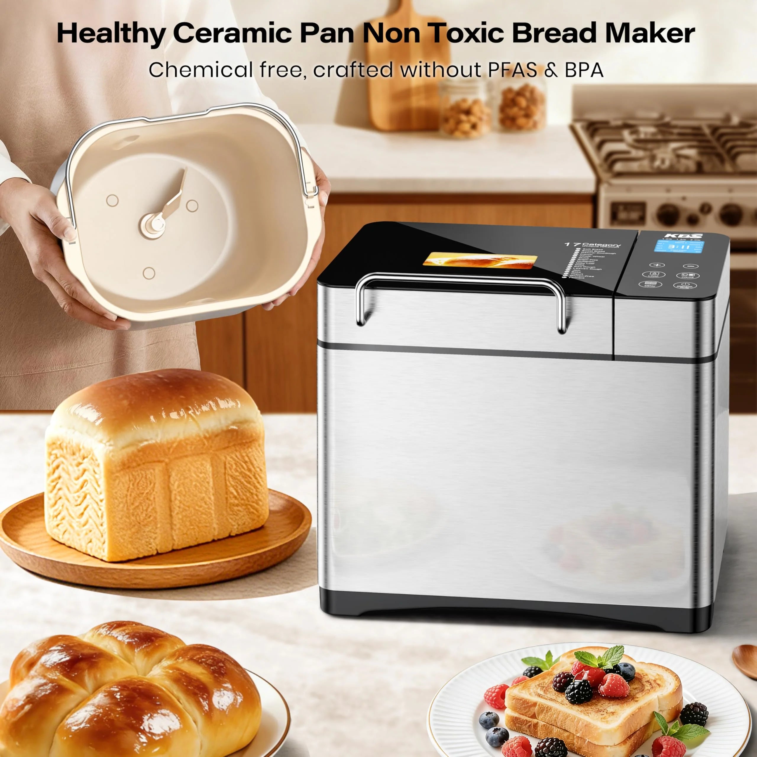Pro 710W Bread Maker, 17-in-1 smart Bread maszyna