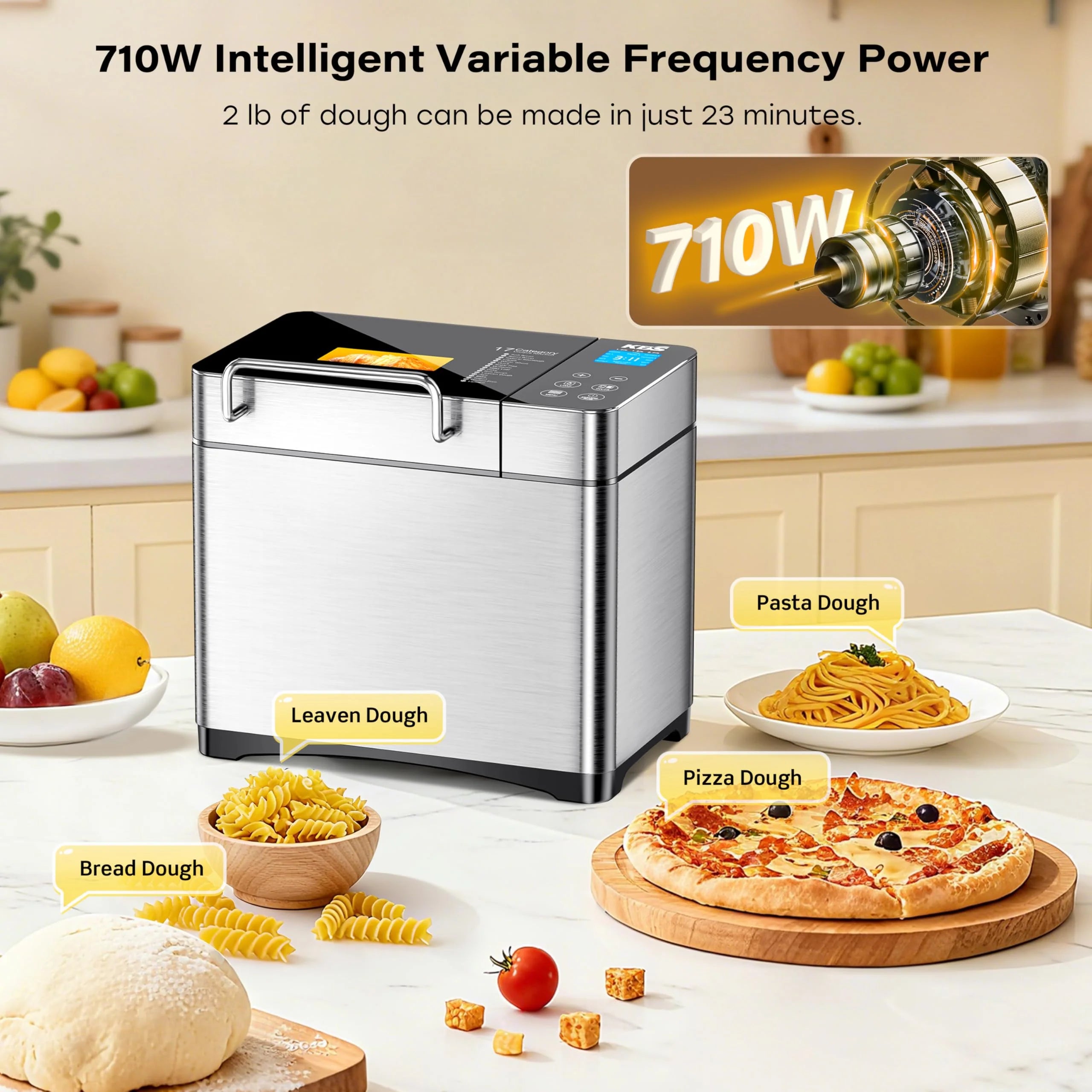 Pro 710W Bread Maker, 17-in-1 smart Bread maszyna