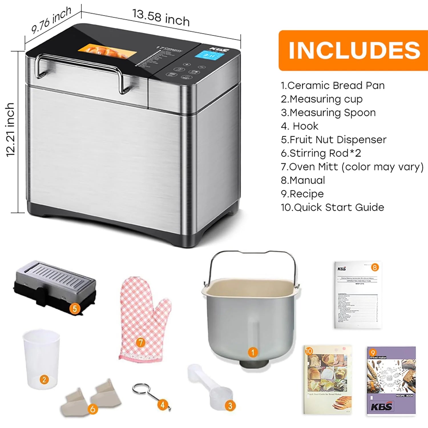 Pro 710W Bread Maker, 17-in-1 smart Bread maszyna