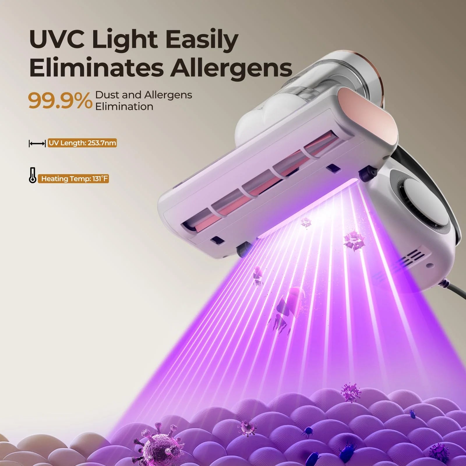 Lozko odkurzacz czyścik z Dust Sensor i UV światło
