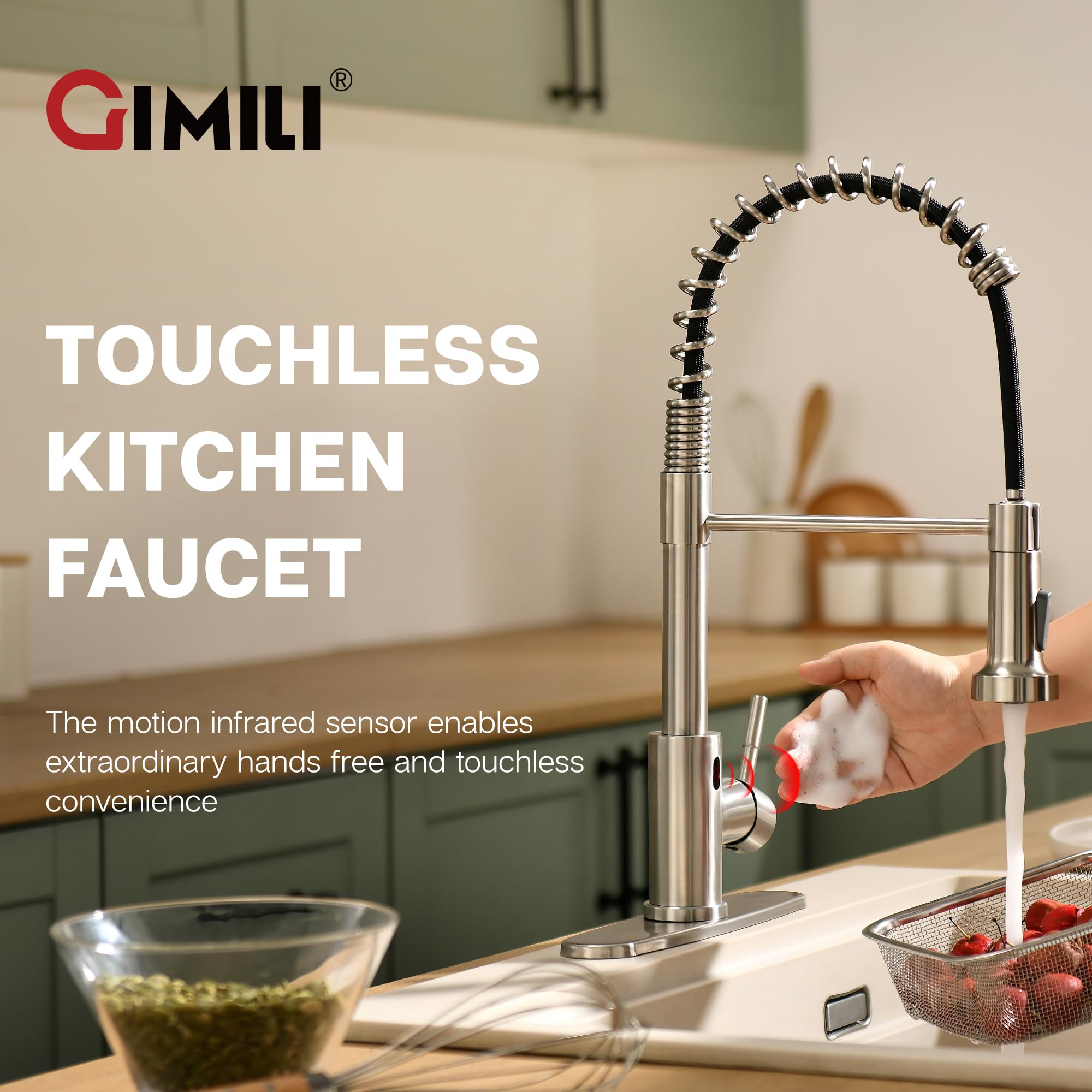 Touchless kuchenny Faucet z smart Sensor i Sprayer