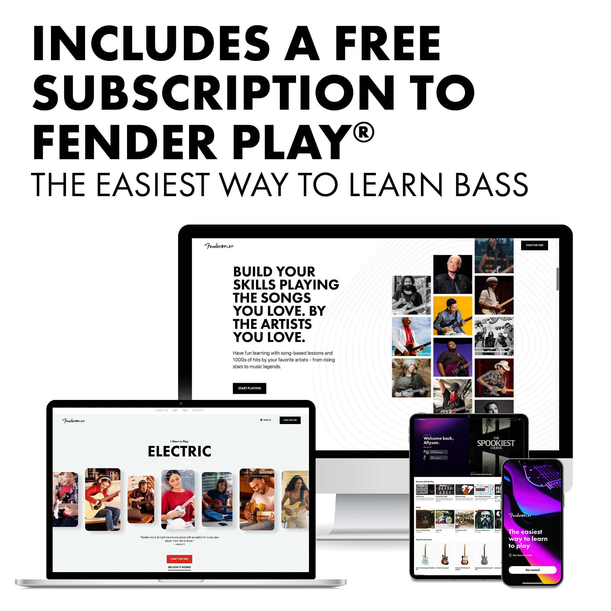 Debut seria Precision Bass Guitar, czarny