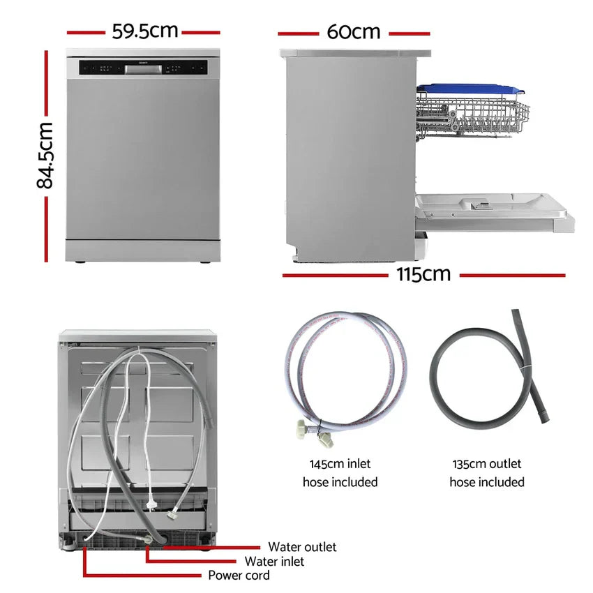 Zmywarka, 60cm 14 Place Settings Freestanding, srebrny
