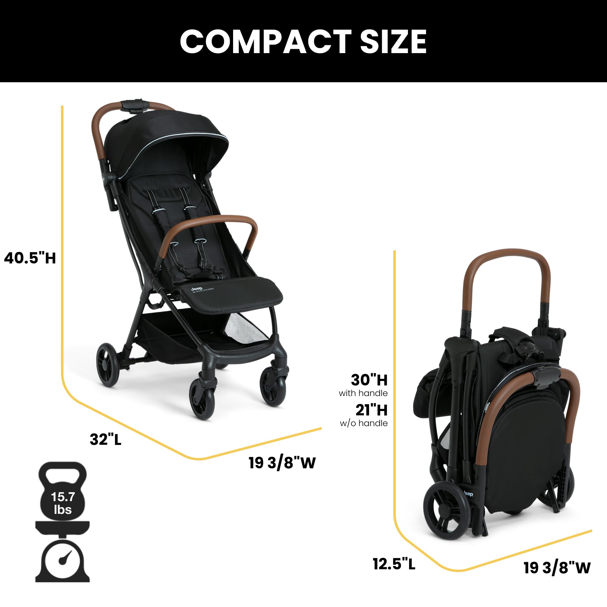 Altitude kompaktowy podrozny Stroller, lekki i łatwy Fold