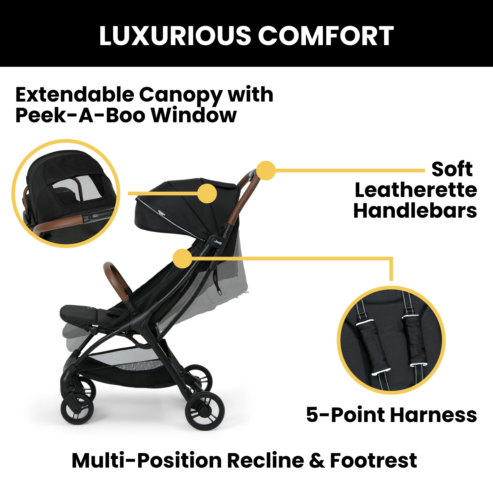 Altitude kompaktowy podrozny Stroller, lekki i łatwy Fold