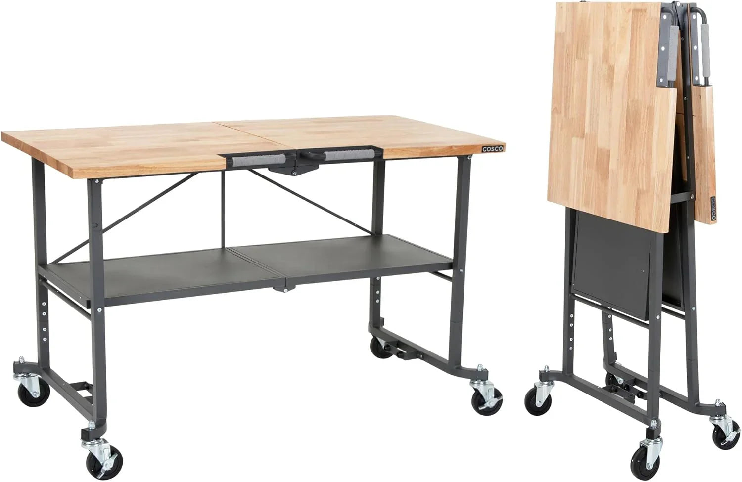 Smartfold Butcher Block Workbench, 700LB pojemność, szary