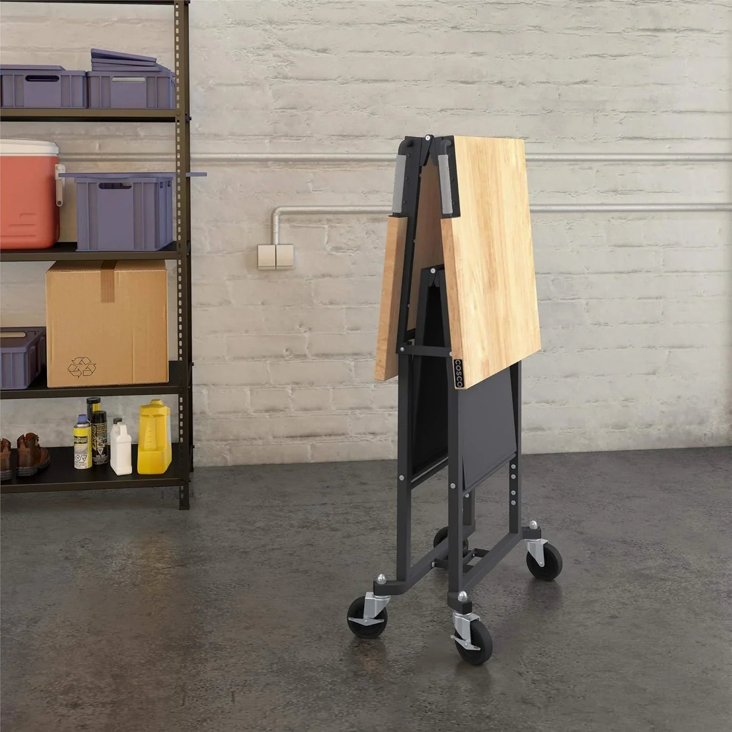 Smartfold Butcher Block Workbench, 700LB pojemność, szary