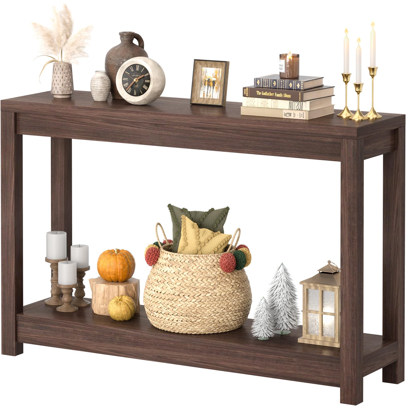 1787612373_lCFa0OH6 47 Farmhouse drewno Console stol z magazynowy półki