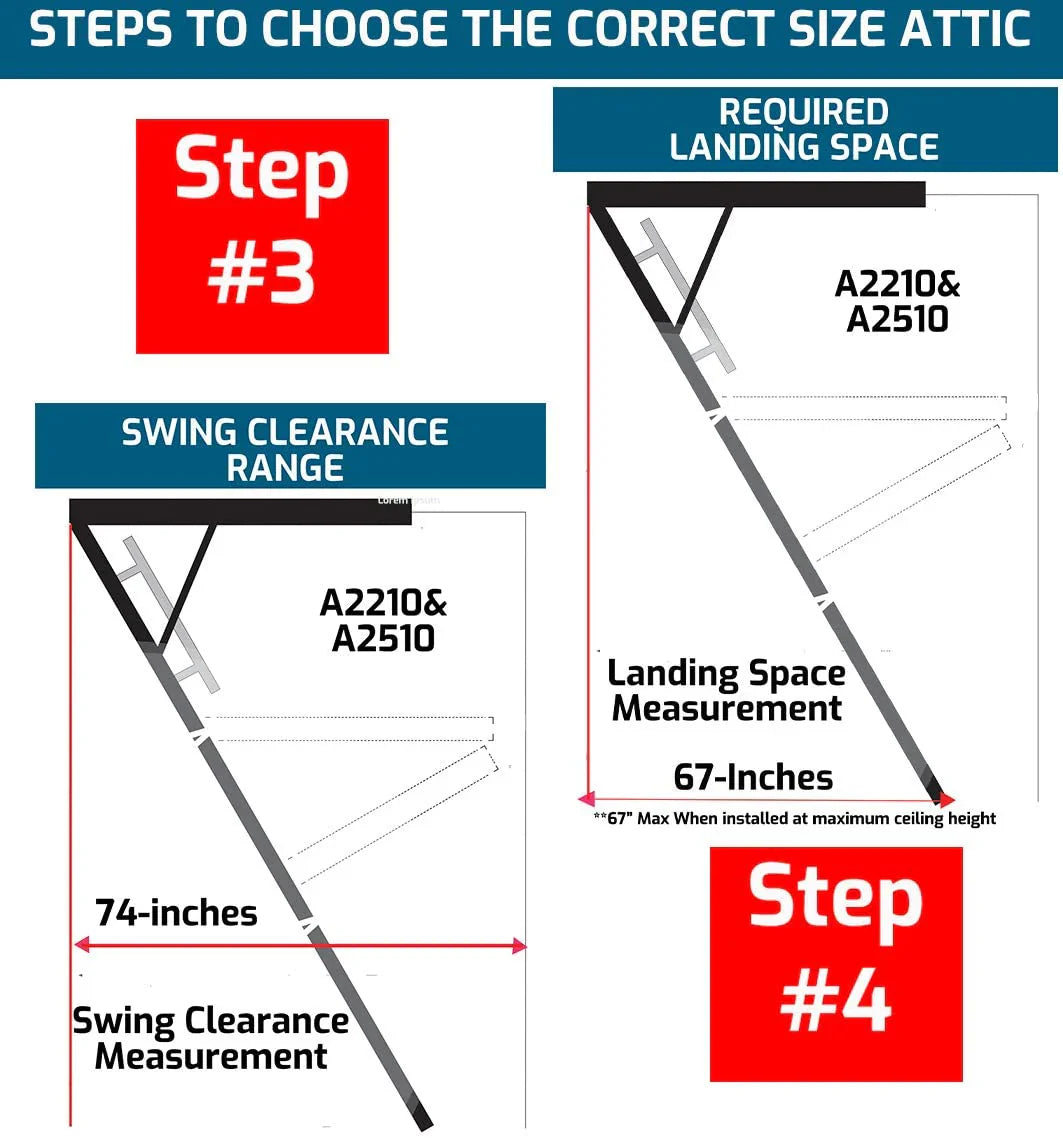 25-1/2 by 54-Inch Elite, Featuring 7'8′′-10-Foot Ceiling Height, 375-Pound Capacity, Type IAA, AA2510, Aluminum Ladder, Attic, X Rough Opening, Silver