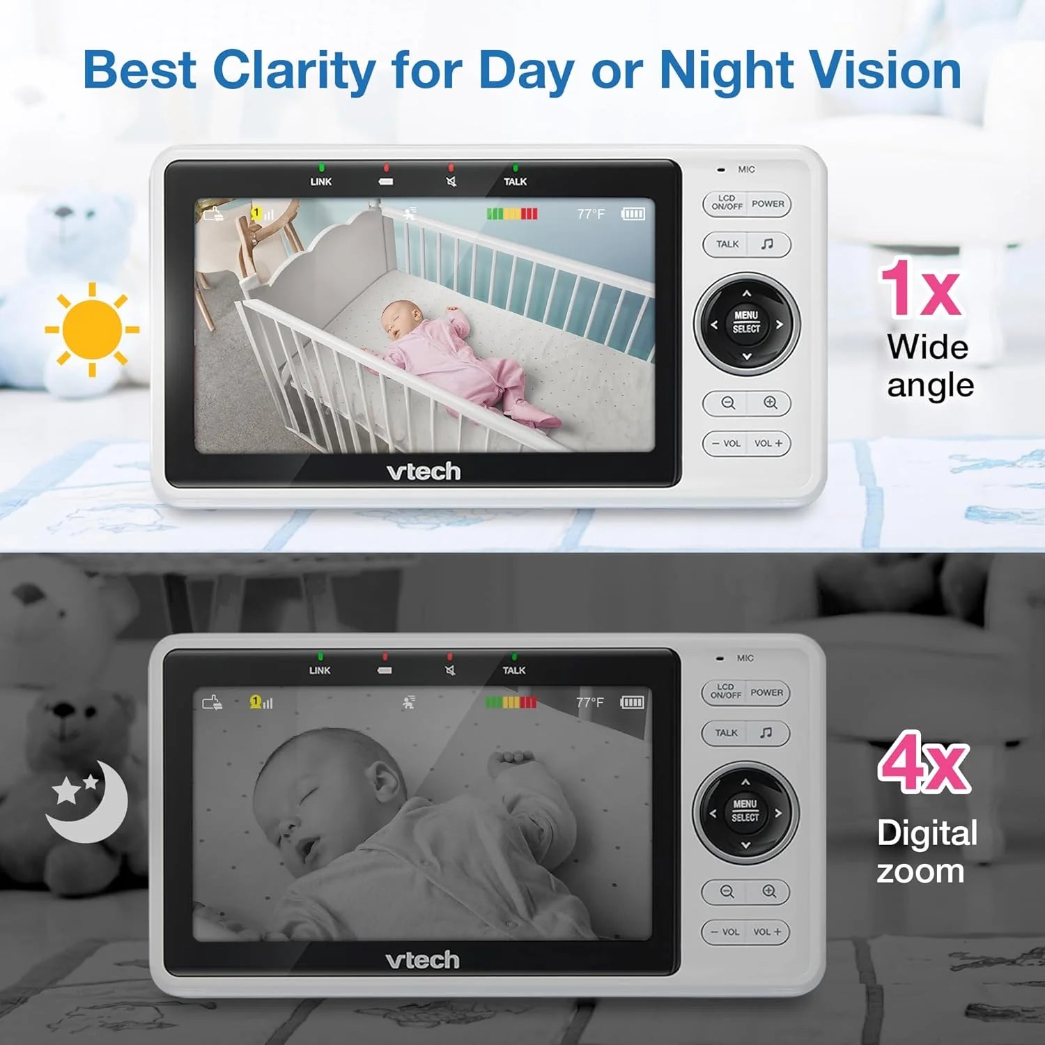 Dziecięcy monitor, smart Wi-Fi VM901, 720P HD
