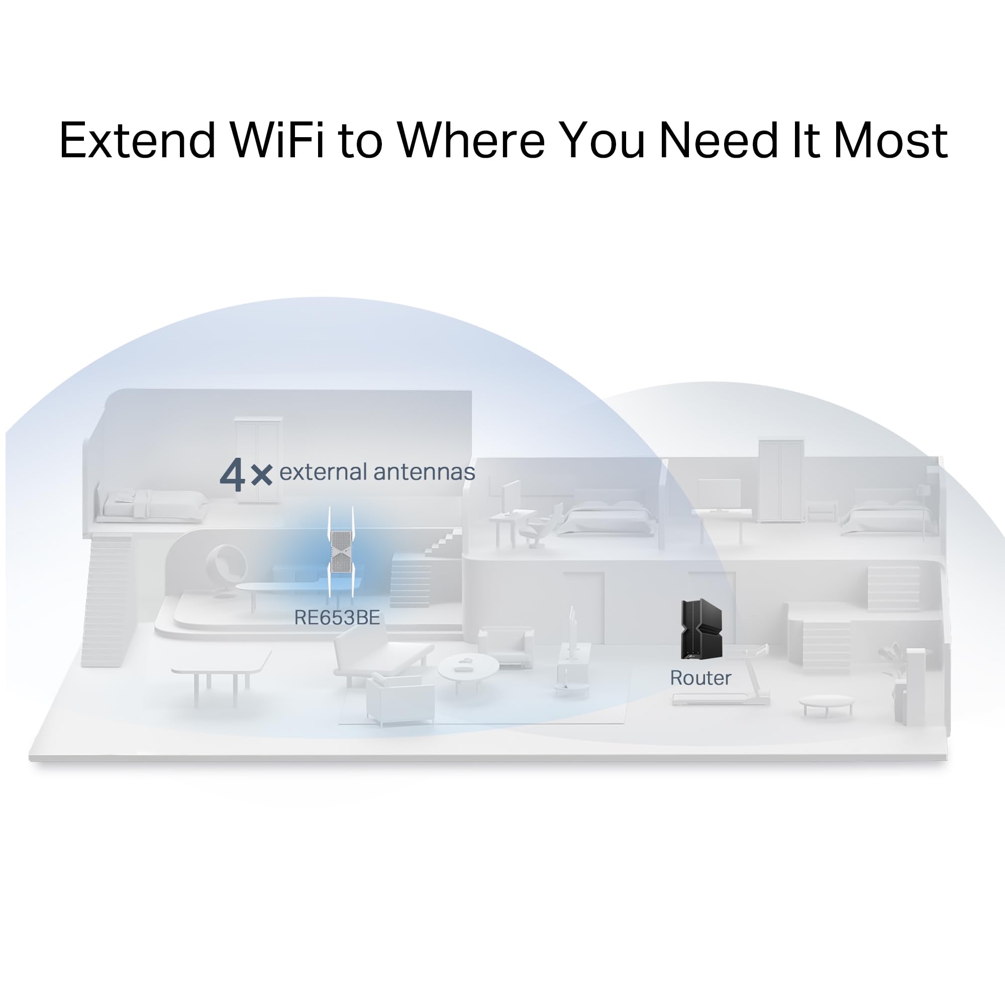 Kuchenka, BE10000 Wi-Fi 7, Extender, 10 Gbps Tri-band
