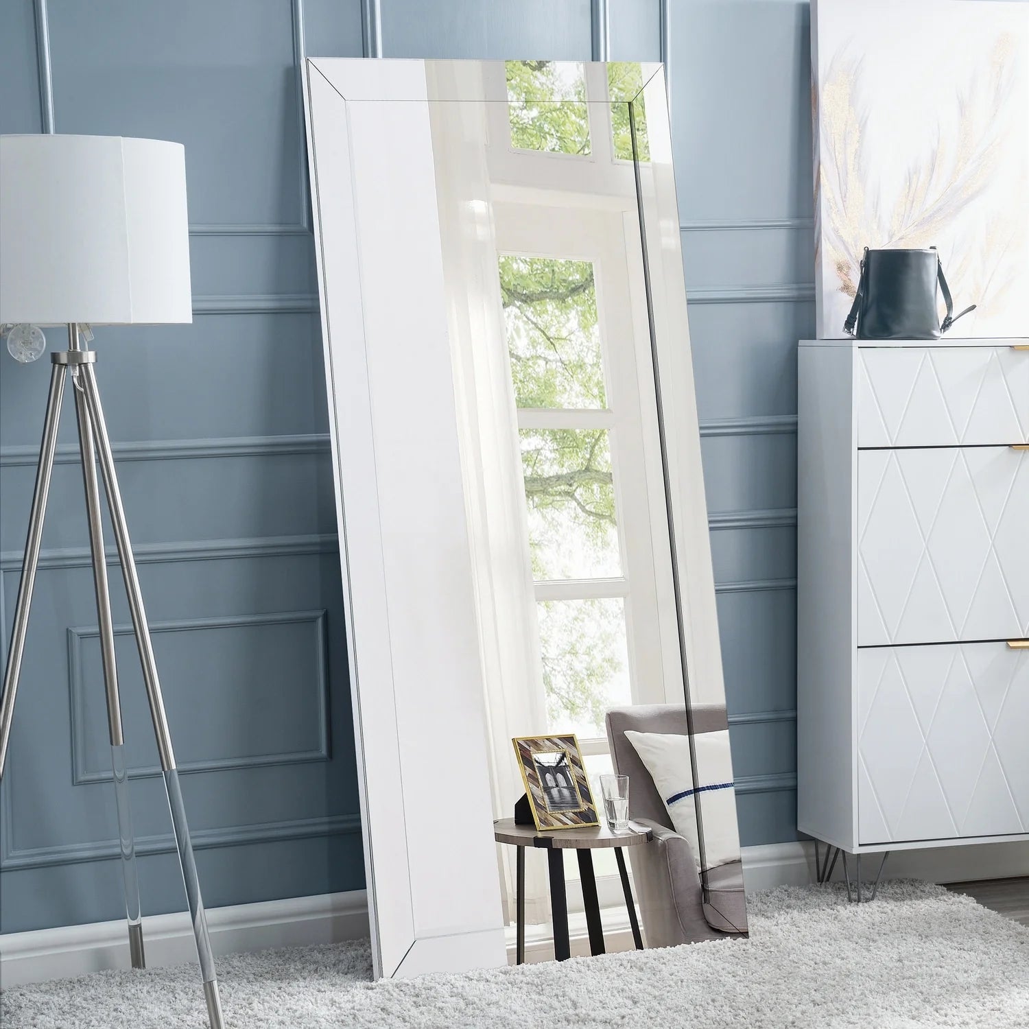 1787622472_I5bUg7g6 Beaded Full-length Mirror z Oversized pelny korpus Mirror, Free Standing or montowany na scianie