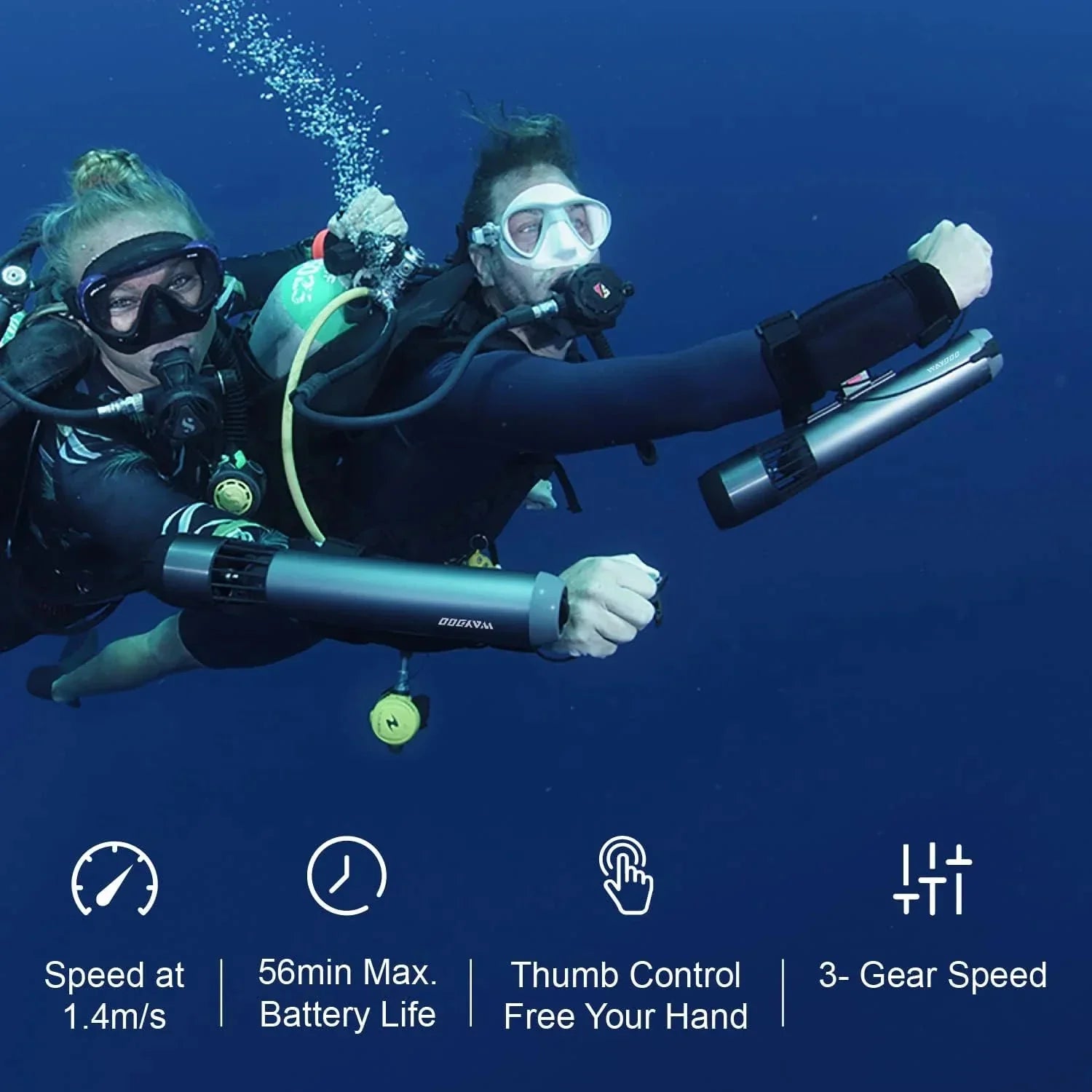 Underwater Scooter - Twin Engine Handle Bracket+, 2 Packs with 2 Handgrips - 2 Arm Mount Kits, 2 Accessories Mount Rings