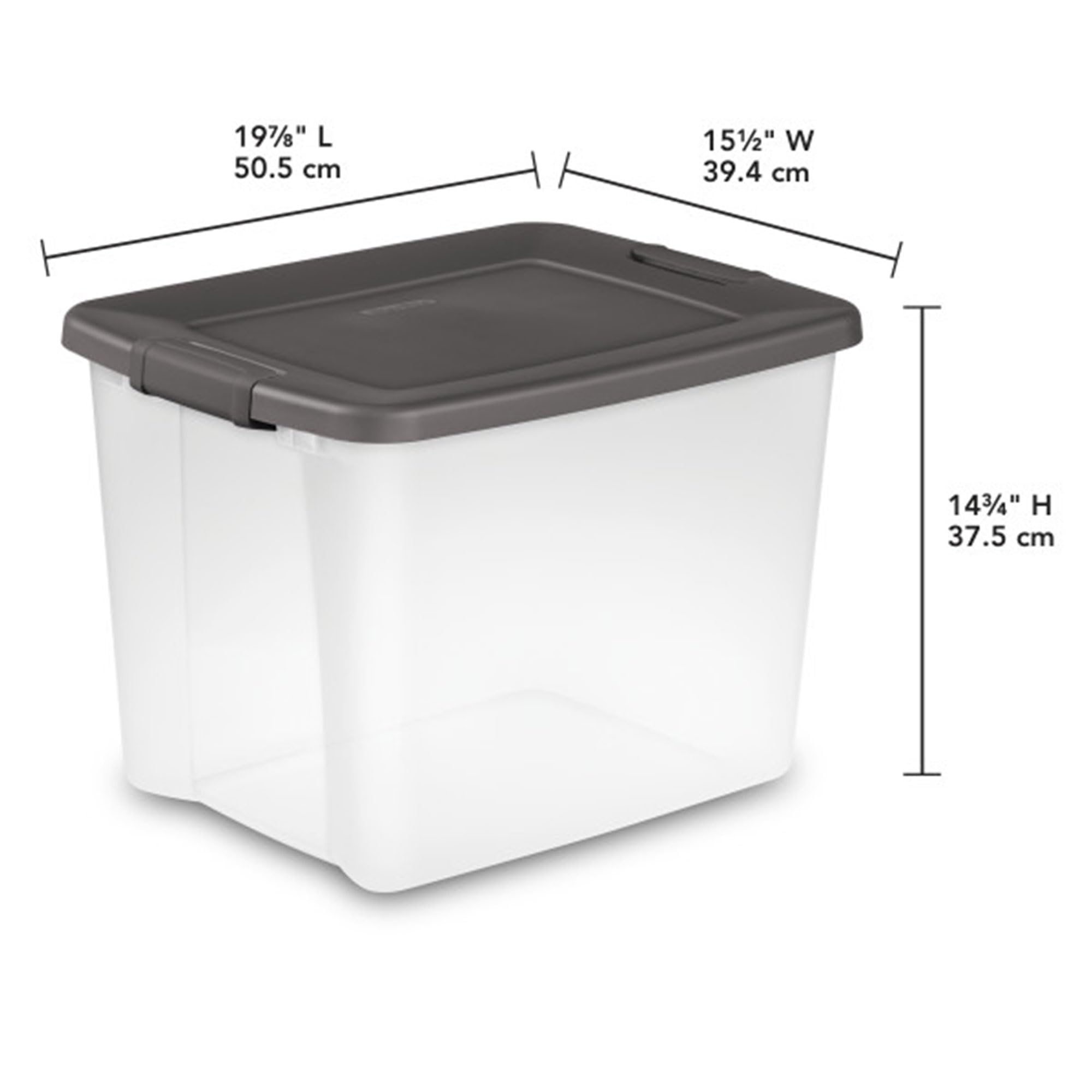 6-pakiet Shelftote przezroczysty magazynowy Bins z Lids