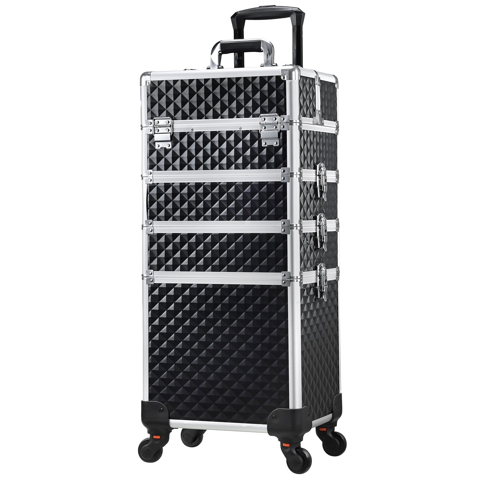 Na kółkach Makeup etui, 4 w 1 duży Organizer on koła