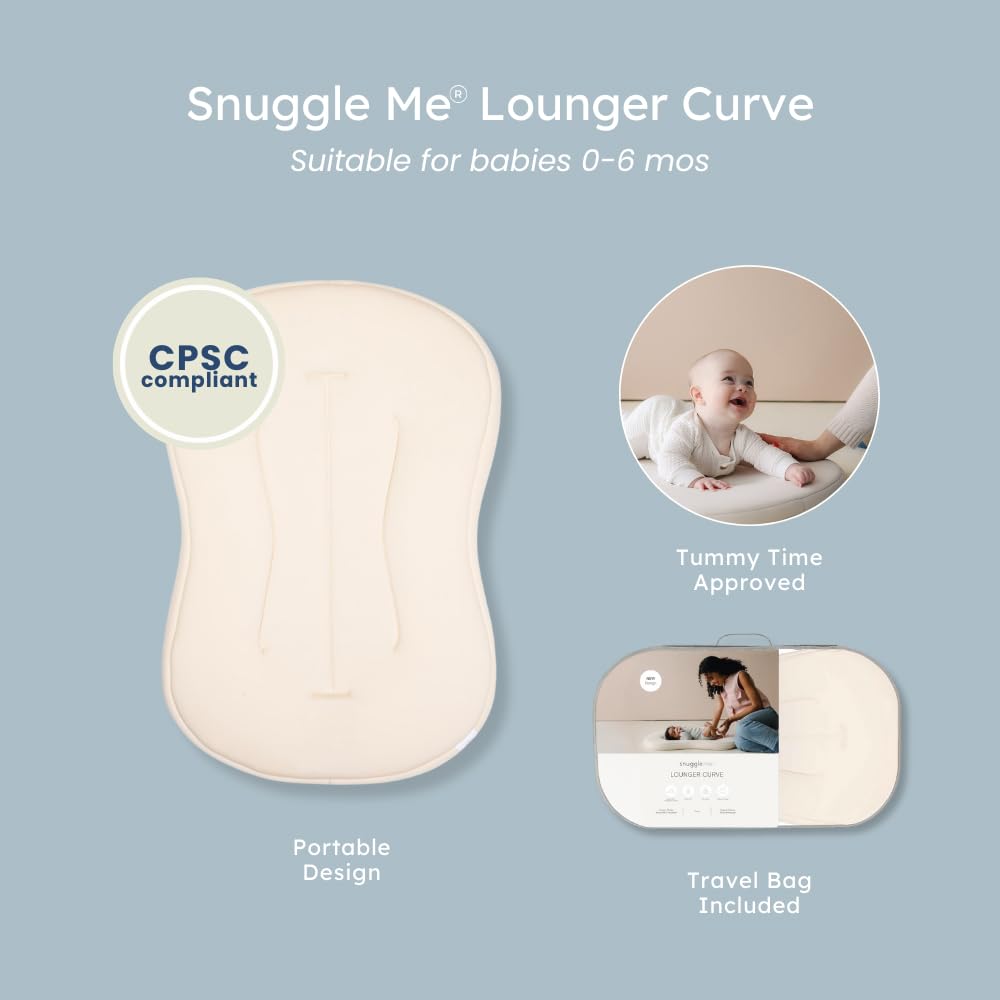 Me dziecięcy Lounger Curve z Organic Cotton Infant Pillow