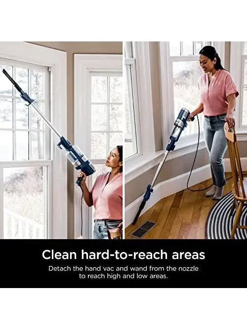Stick Vacuum - HZ3002 Stratos Ultralight Corded, Featuring DuoClean PowerFins HairPro - Self Cleaning Brushroll, And Odor Neutralizer Technology, Navy