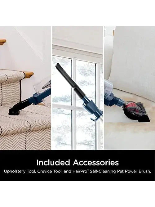 Stick Vacuum - HZ3002 Stratos Ultralight Corded, Featuring DuoClean PowerFins HairPro - Self Cleaning Brushroll, And Odor Neutralizer Technology, Navy