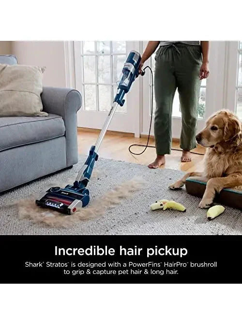 Stick Vacuum - HZ3002 Stratos Ultralight Corded, Featuring DuoClean PowerFins HairPro - Self Cleaning Brushroll, And Odor Neutralizer Technology, Navy