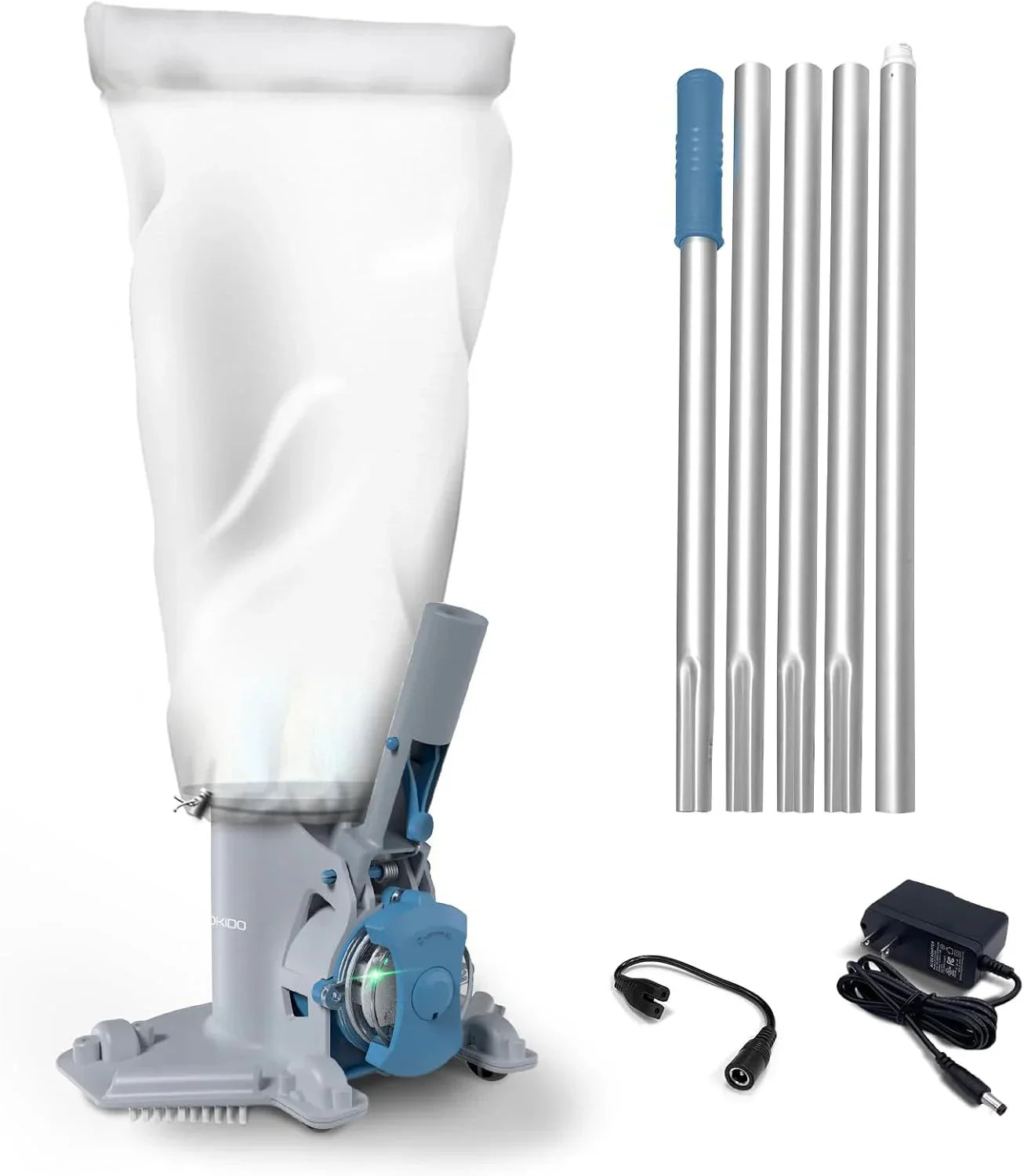 1787637404_MLbygbUy Vacuum - Rechargeable Cordless Pool Leaf - 30GPM Strong Suction, 75 Min Runtime, XL Heavy Duty Filter Bag, Leaves and Debris Removal, For Above