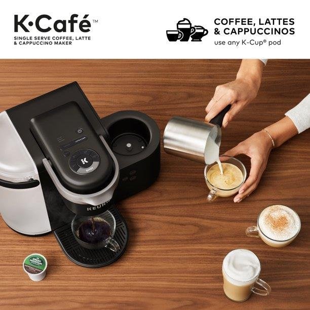 K Cafe pojedynczy Serve K kubek kawy z Latte i Cappuccino Maker, Charcoal