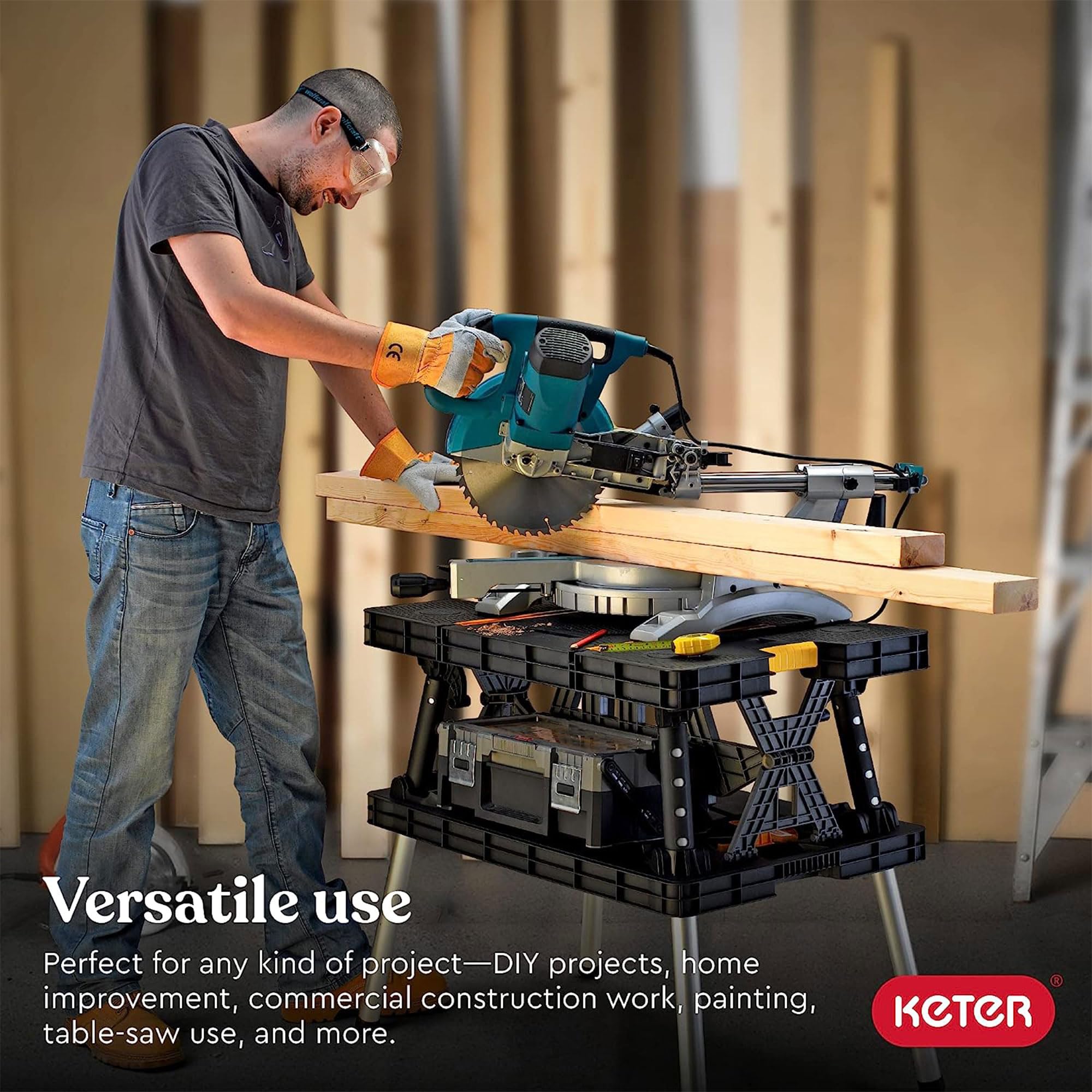 Heavy-duty składany Workbench, 1,000 lb pojemność