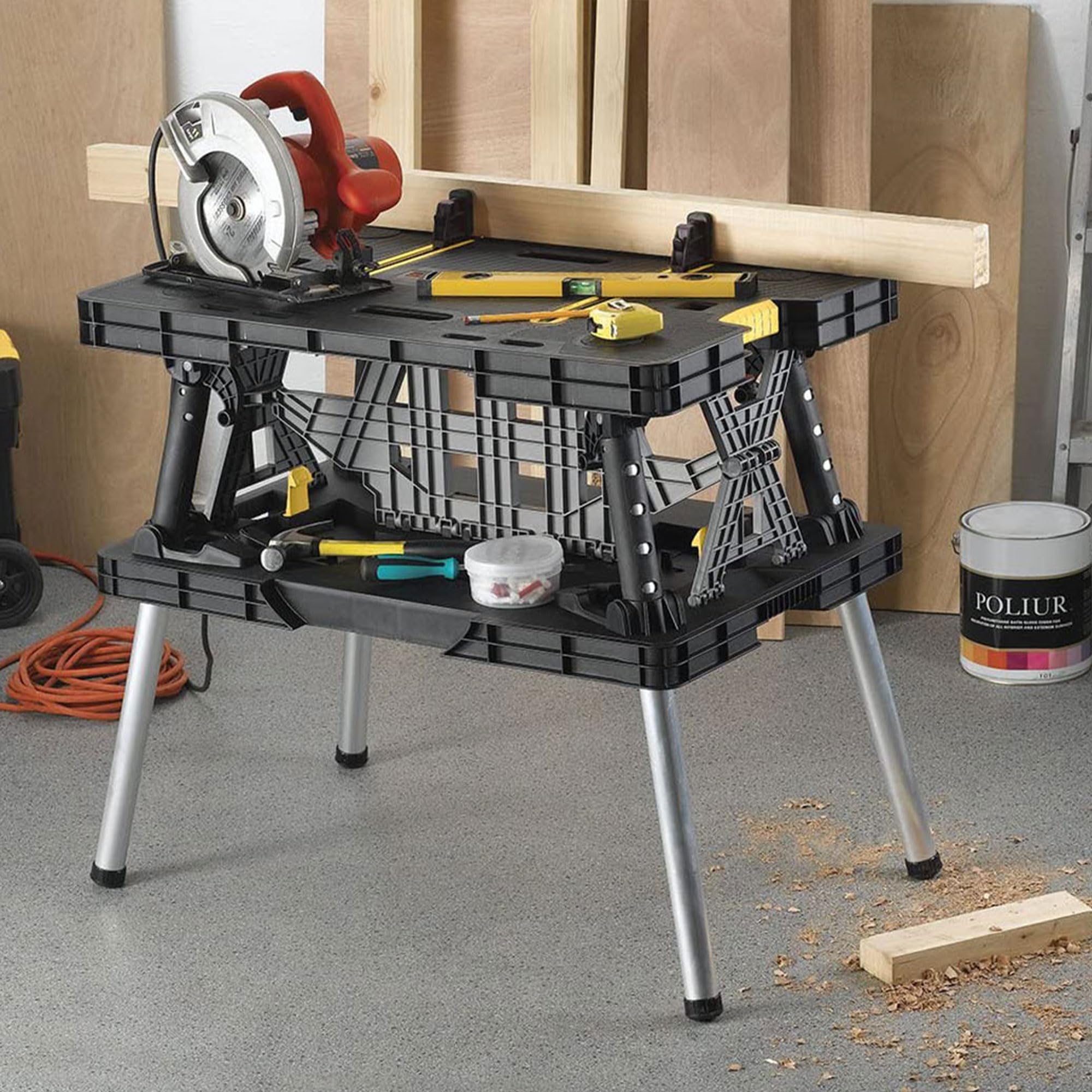 Heavy-duty składany Workbench, 1,000 lb pojemność