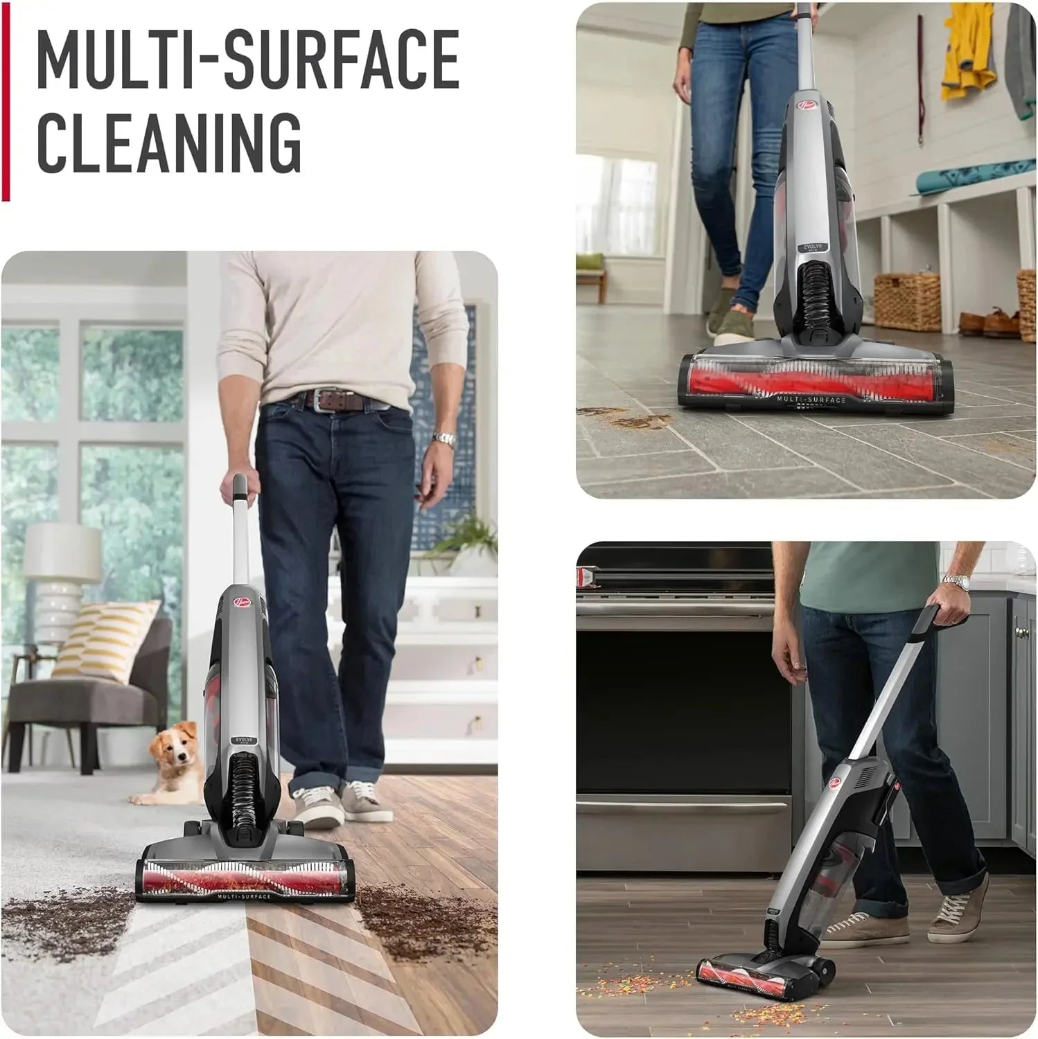Vacuum Cleaner - ONEPWR Evolve Pet Cordless Small Upright - Lightweight Stick Vac, For Carpet and Hard Floor, BH53422V, Black