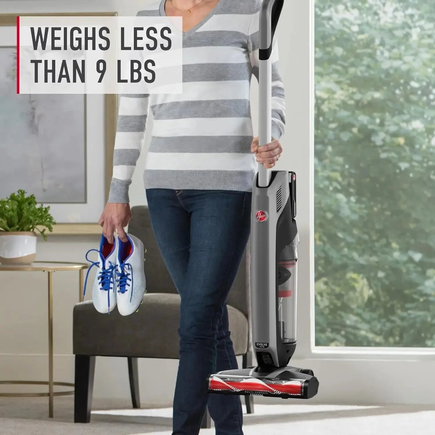 Vacuum Cleaner - ONEPWR Evolve Pet Cordless Small Upright - Lightweight Stick Vac, For Carpet and Hard Floor, BH53422V, Black