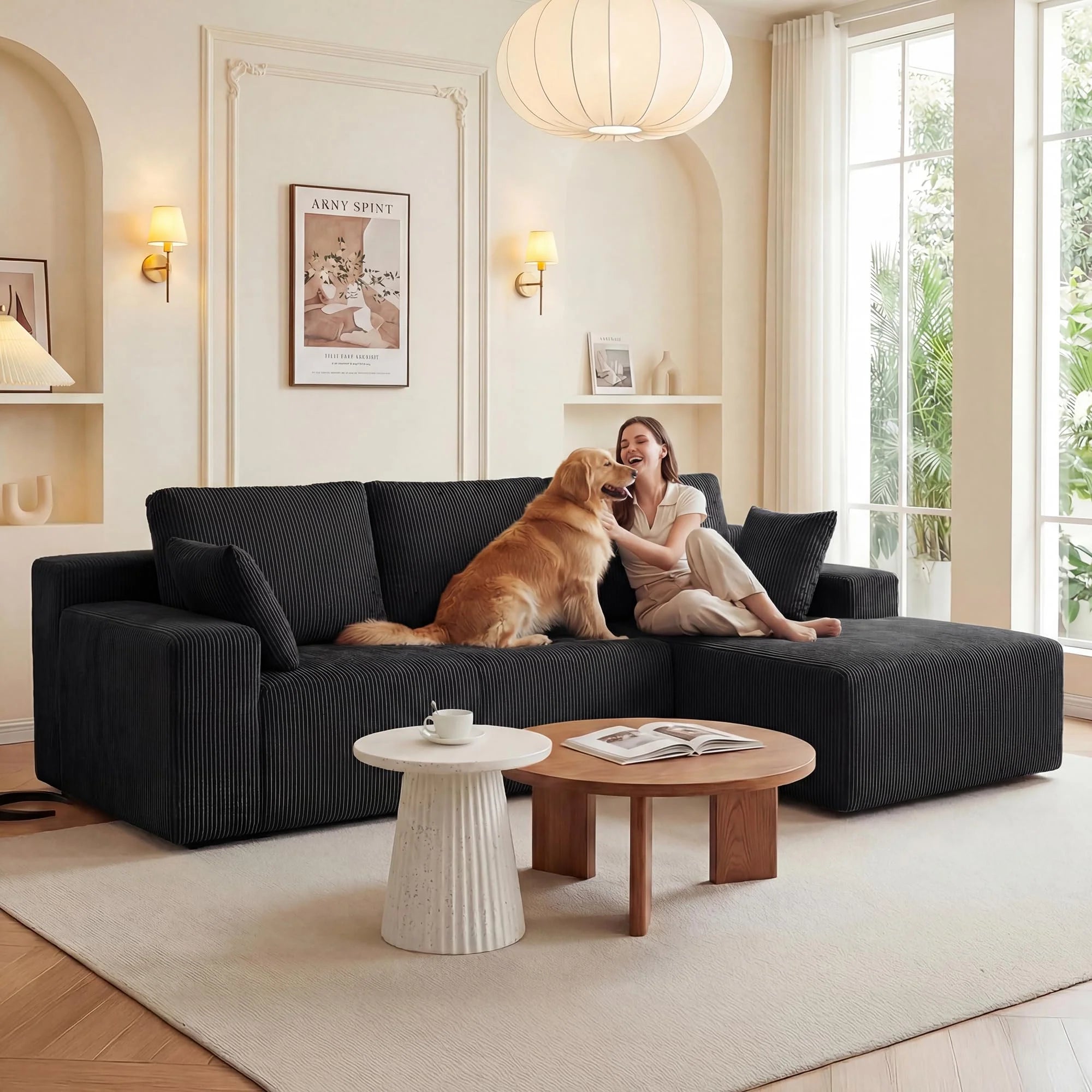 Sectional, Cloud, kanapa, Modular L-shaped sofa