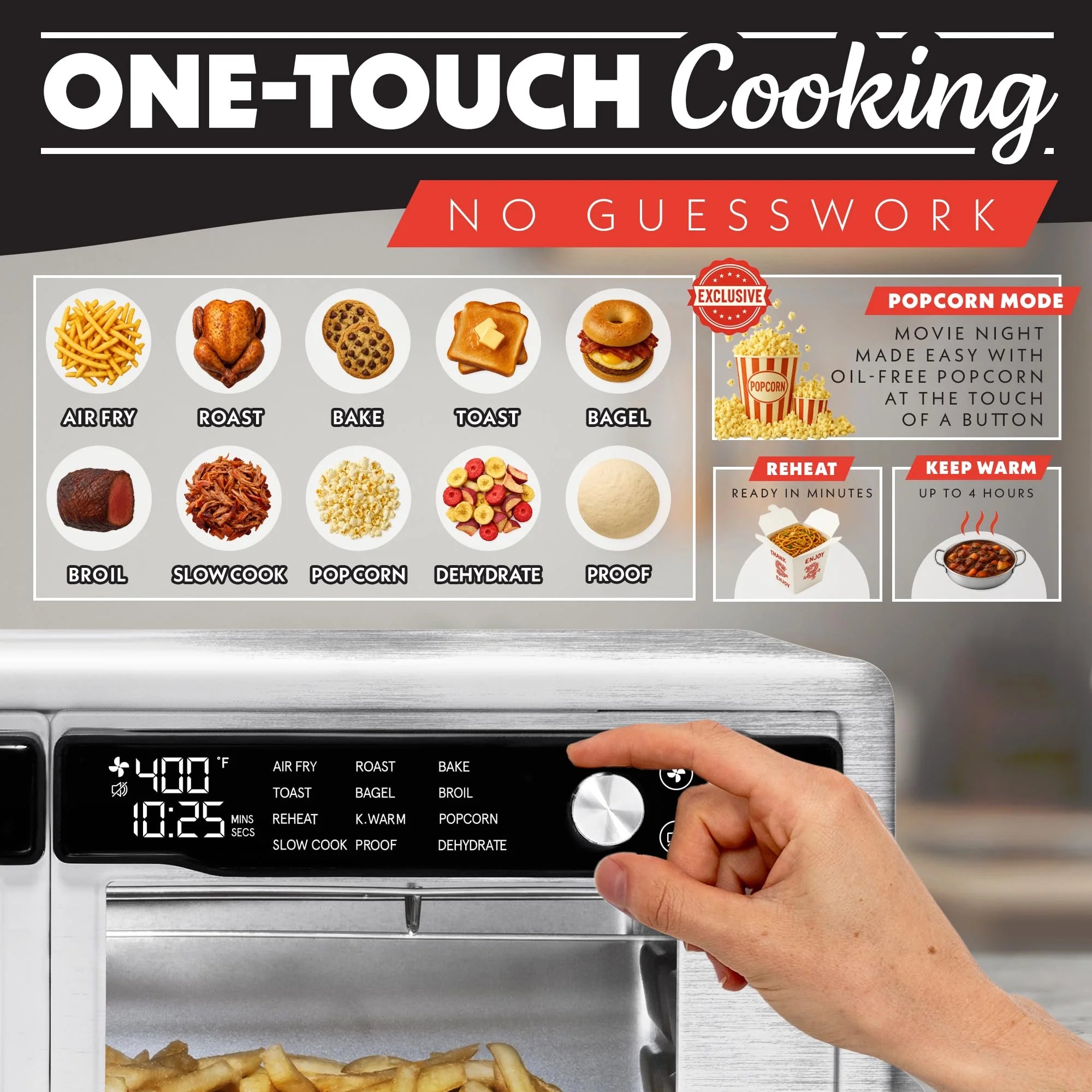 French drzwi frytkownica beztluszczowa piekarnik, 37 Qt Convection Toaster