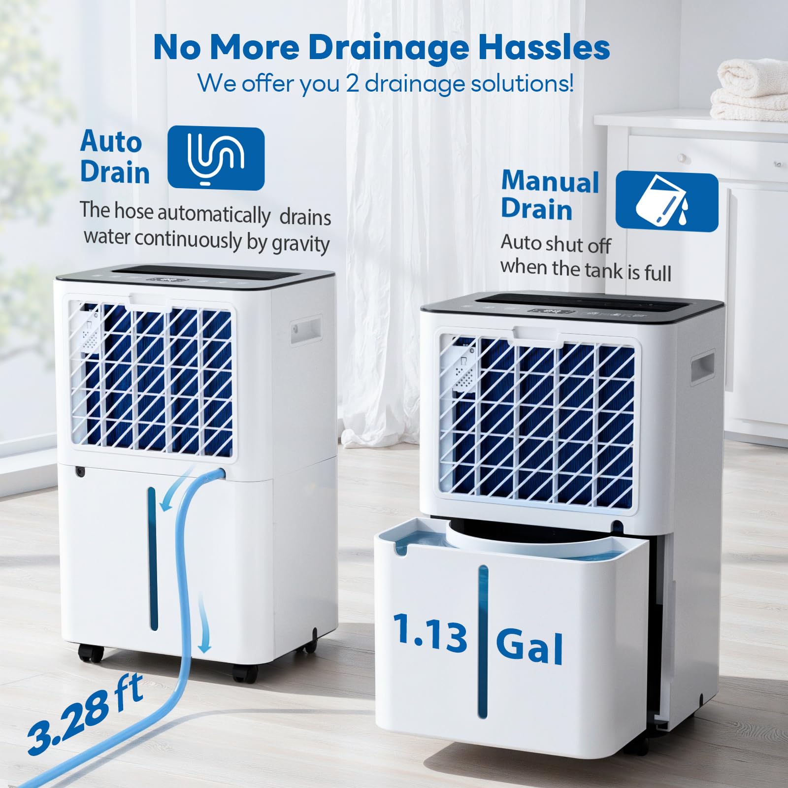 54-Pint Dehumidifier, do 4500 Sq. ft. domowy użytku