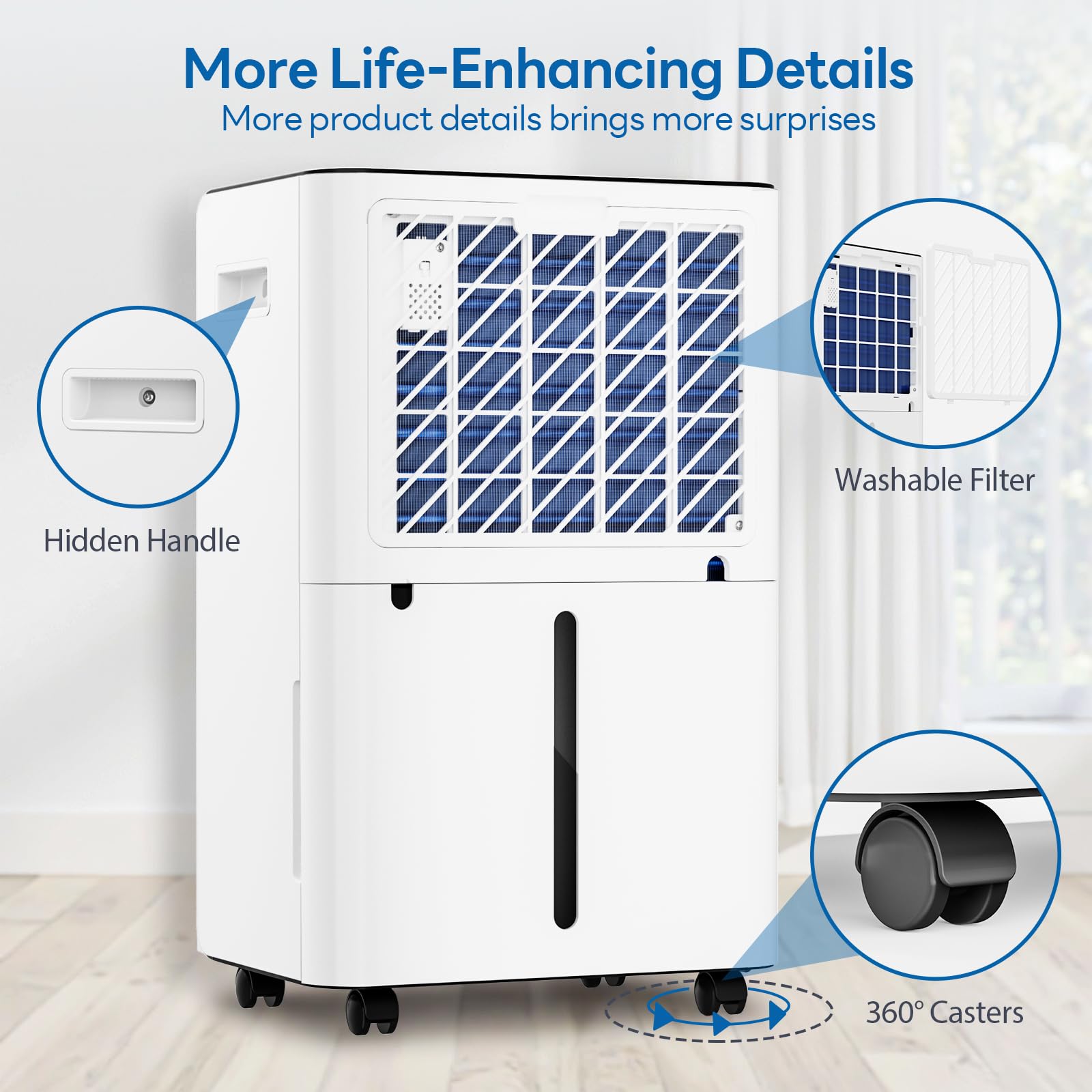 54-Pint Dehumidifier, do 4500 Sq. ft. domowy użytku