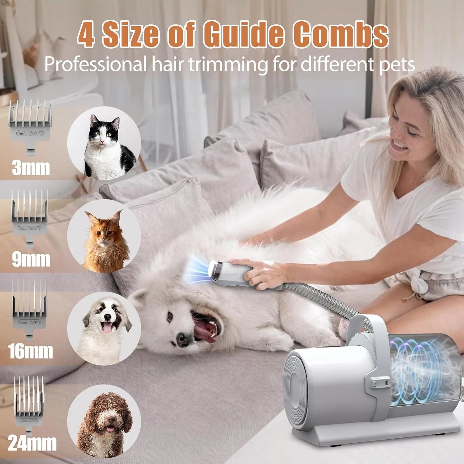 Dla psa Grooming odkurzacz, PET Grooming zestaw z dla psa Clippers