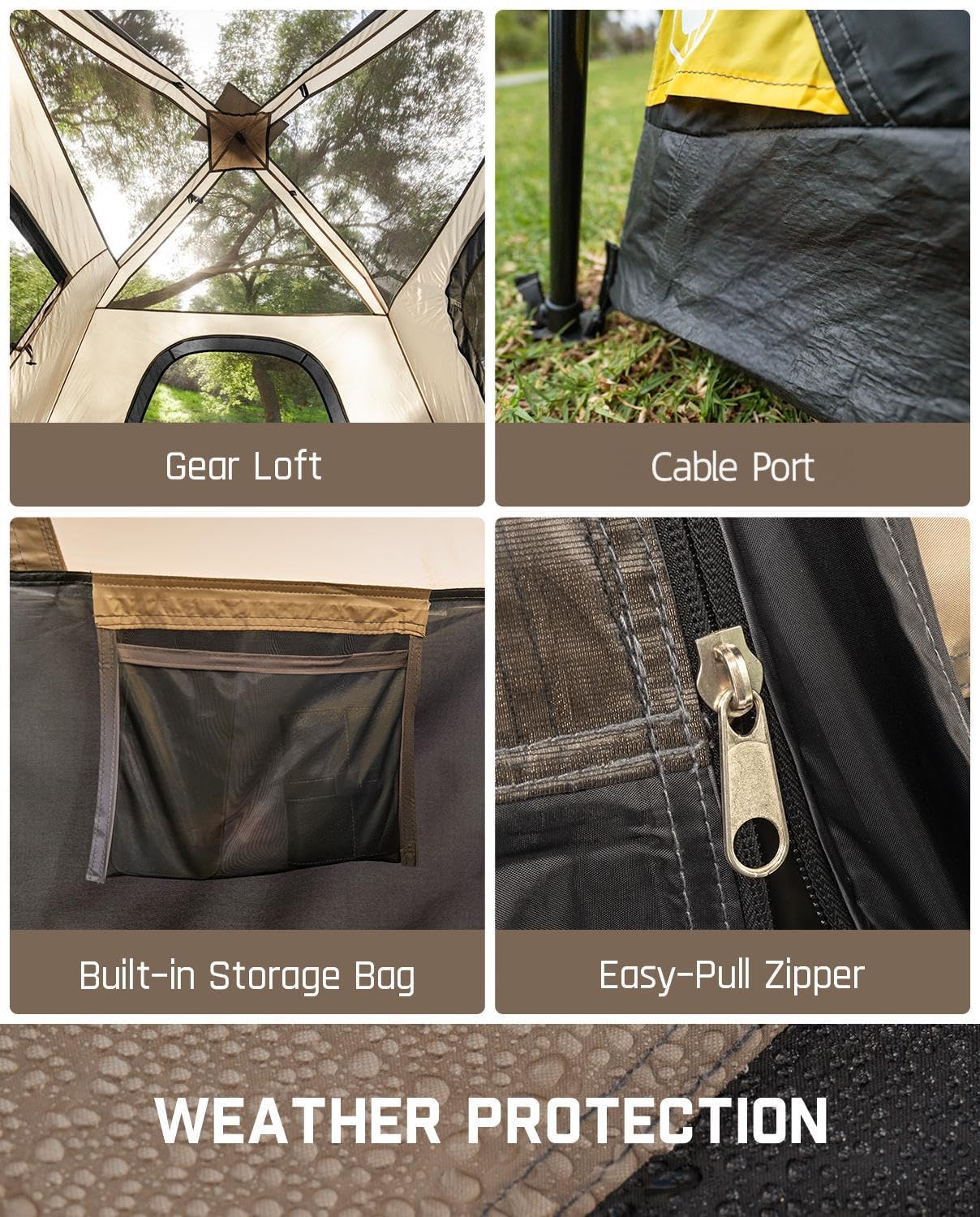 Instant Cabin do 4-10 Persons namiot, Quick Setup