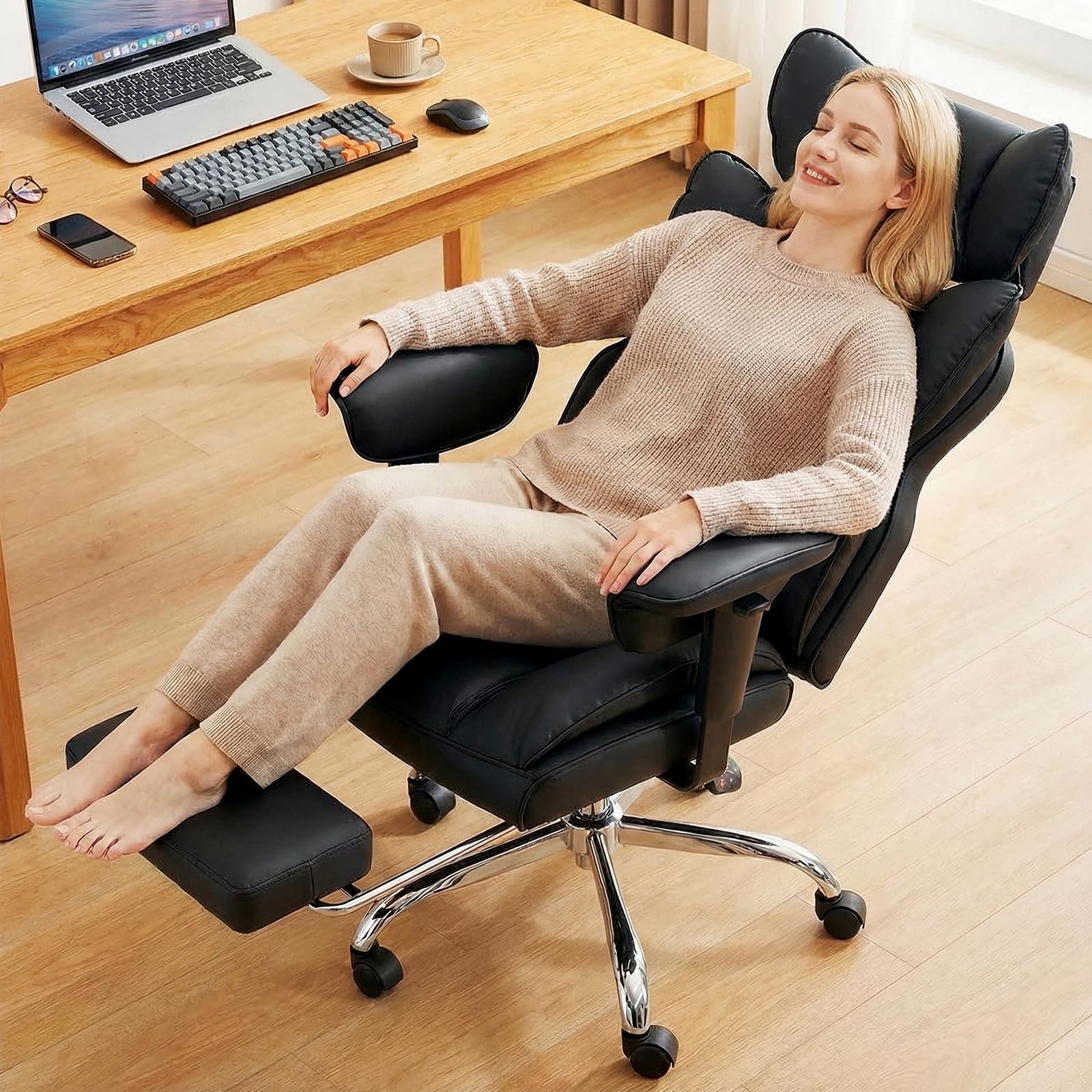 Big i wysoki ergonomiczny biurko krzeslo z Footrest