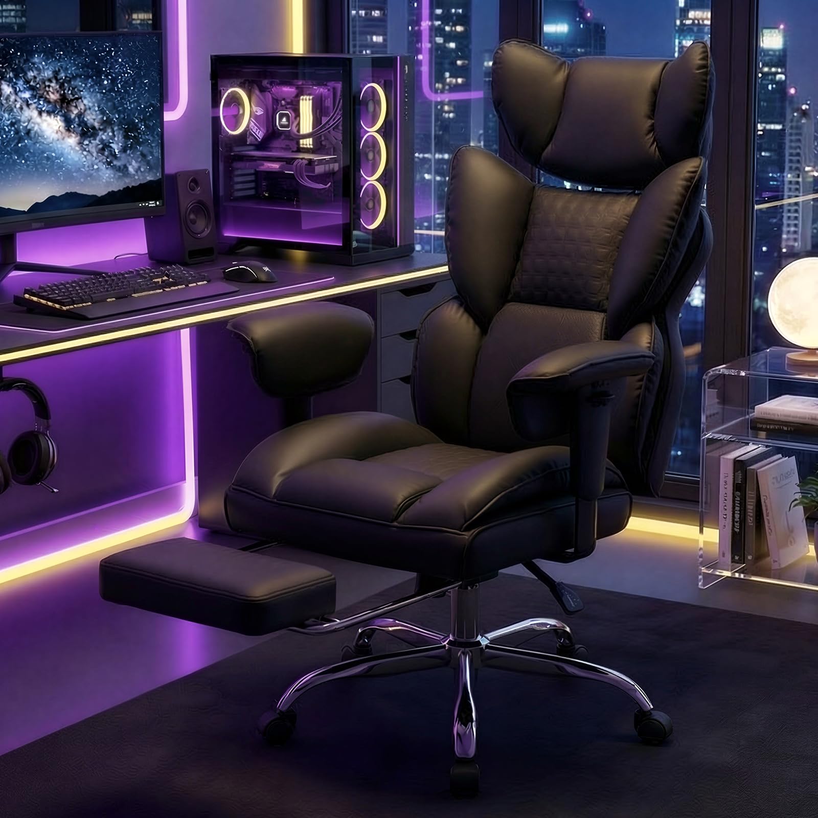 Big i wysoki ergonomiczny biurko krzeslo z Footrest