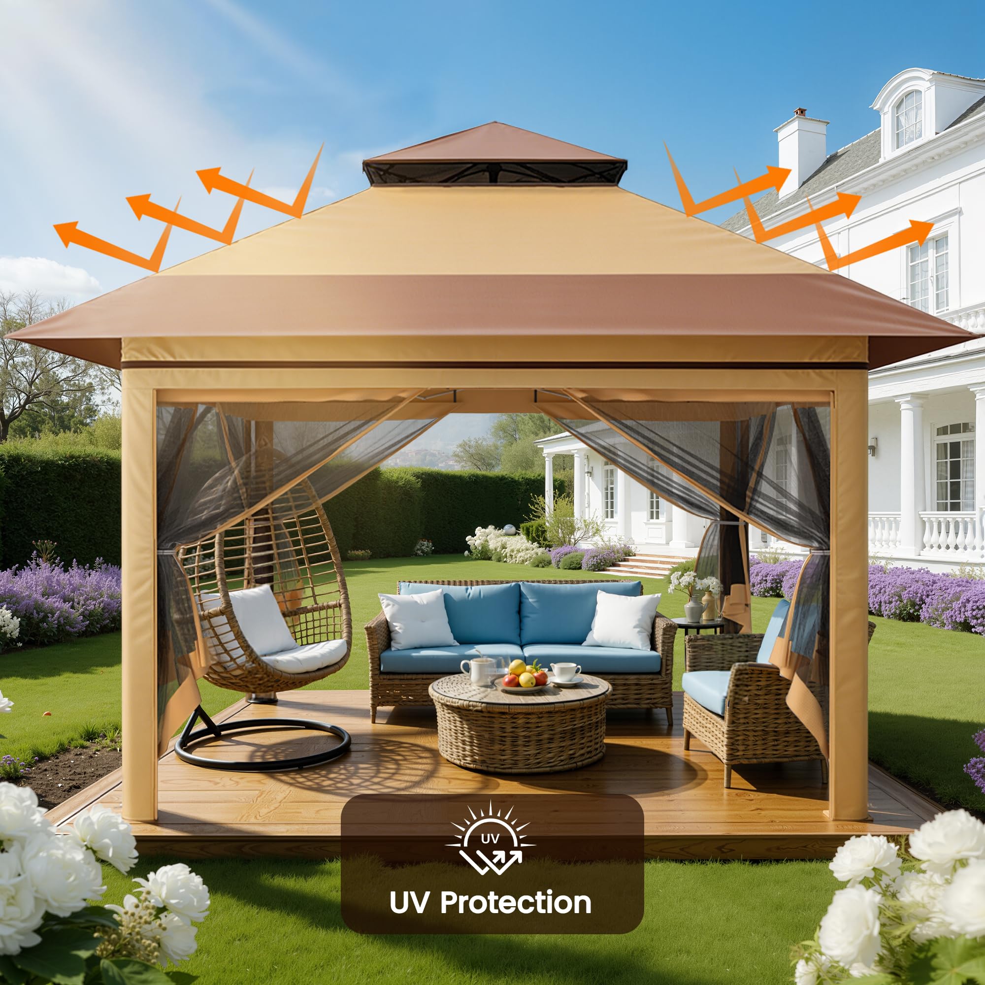 13 X 13 Pop Up altana z Mosquito Netting