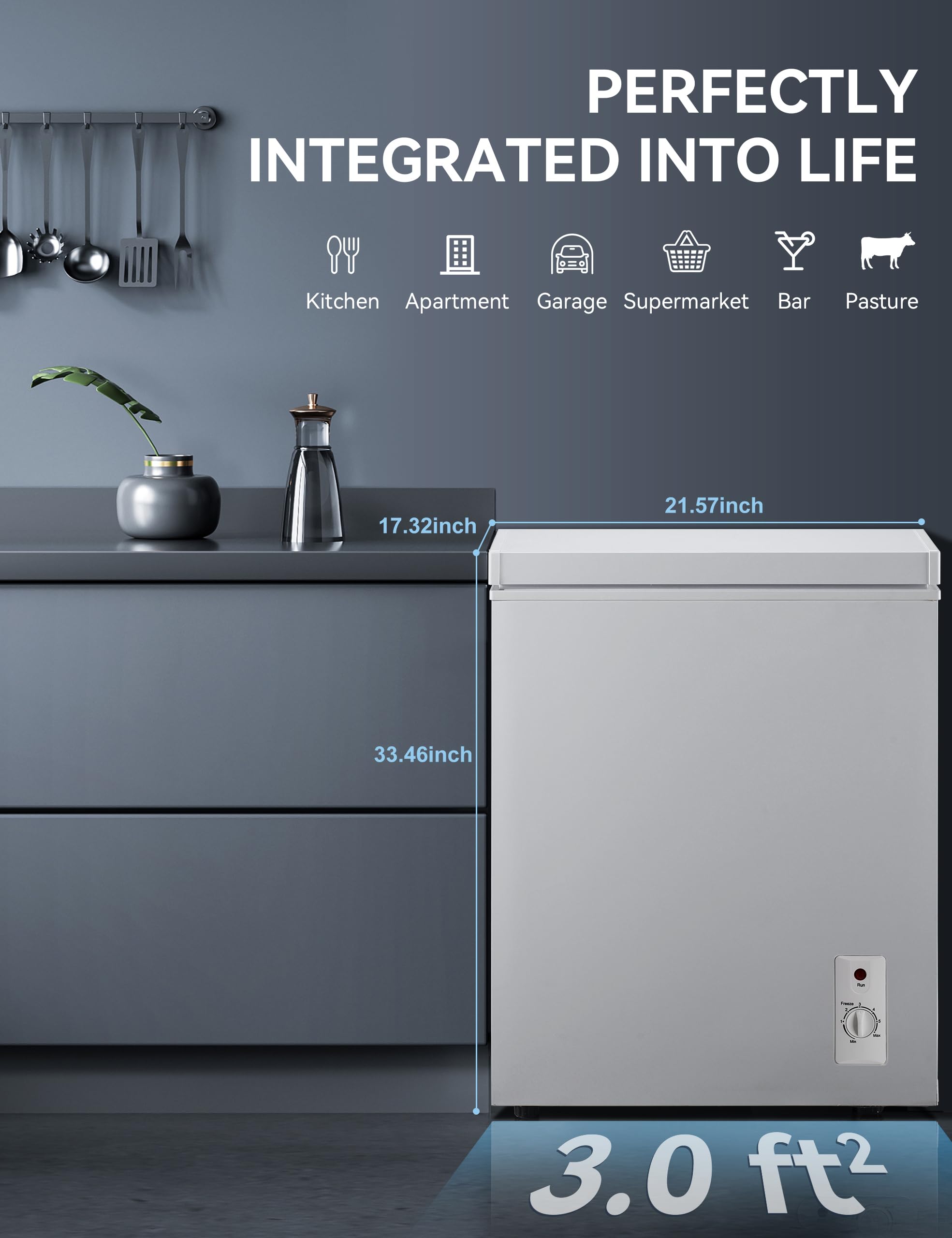 7.0 Cu ft Energy Efficient Chest zamrażarka