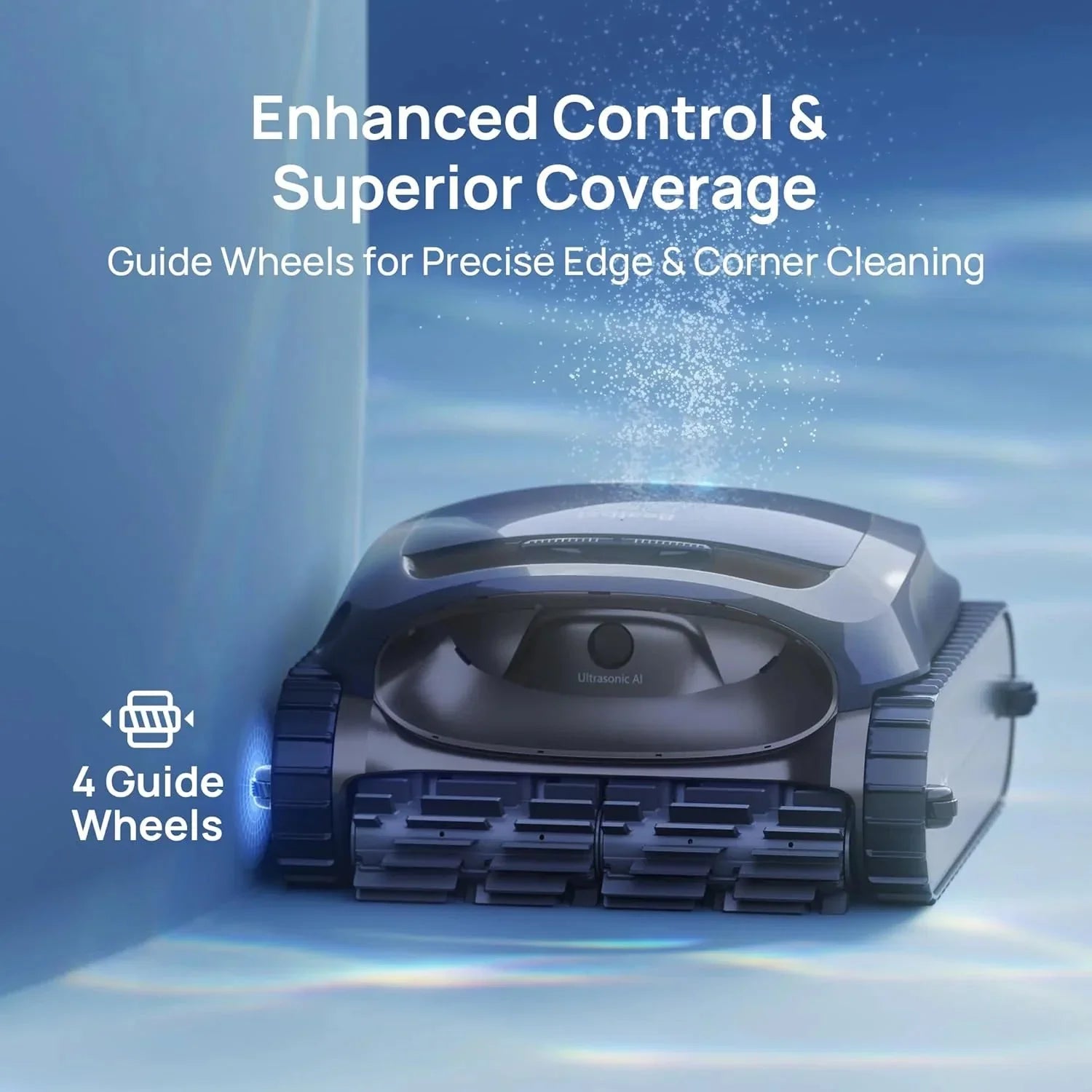 Vacuum Cleaner - AquaSense 2 Cordless Robotic Pool - Smart Surface Parking, Double-pass Waterline Scrubbing, Cleans Floor, Walls