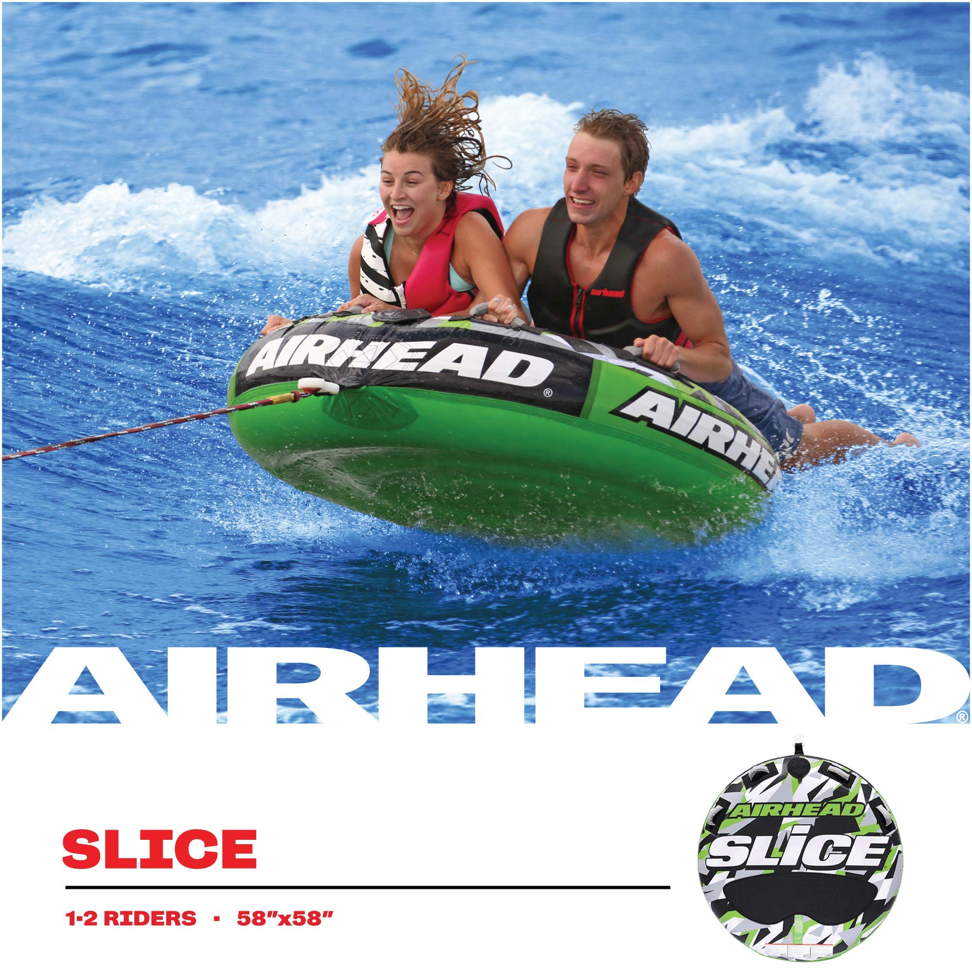 1787655680_1vUmdgVb Slice do 2-4 Riders Towable Tube, wzmocniony Nylon