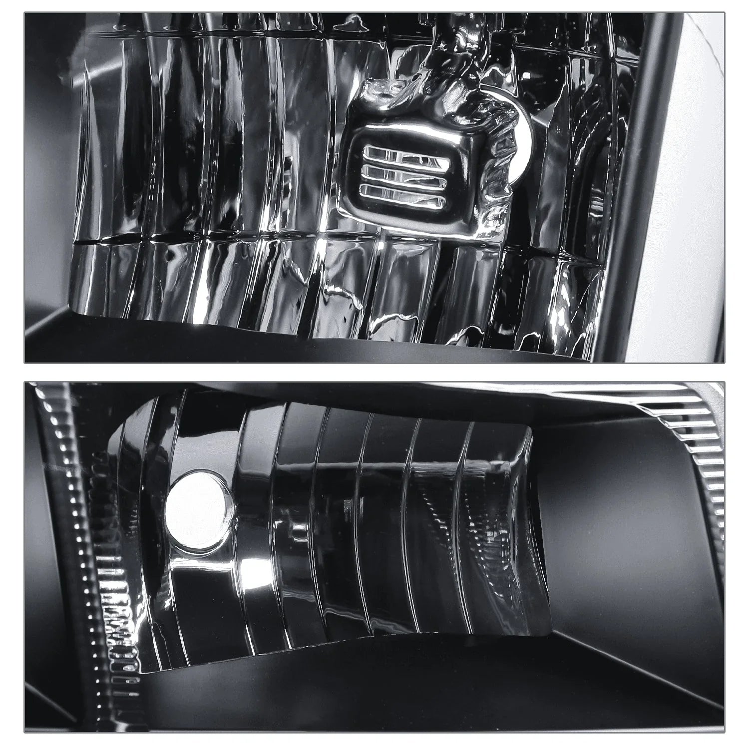 1787656152_5kh2YV1R Light - A Set of 4 LED Running, Bars L+R Black Headlights + Bumper Signals for 2003-2014 Express 1500 - 2003-2023 Express 2500