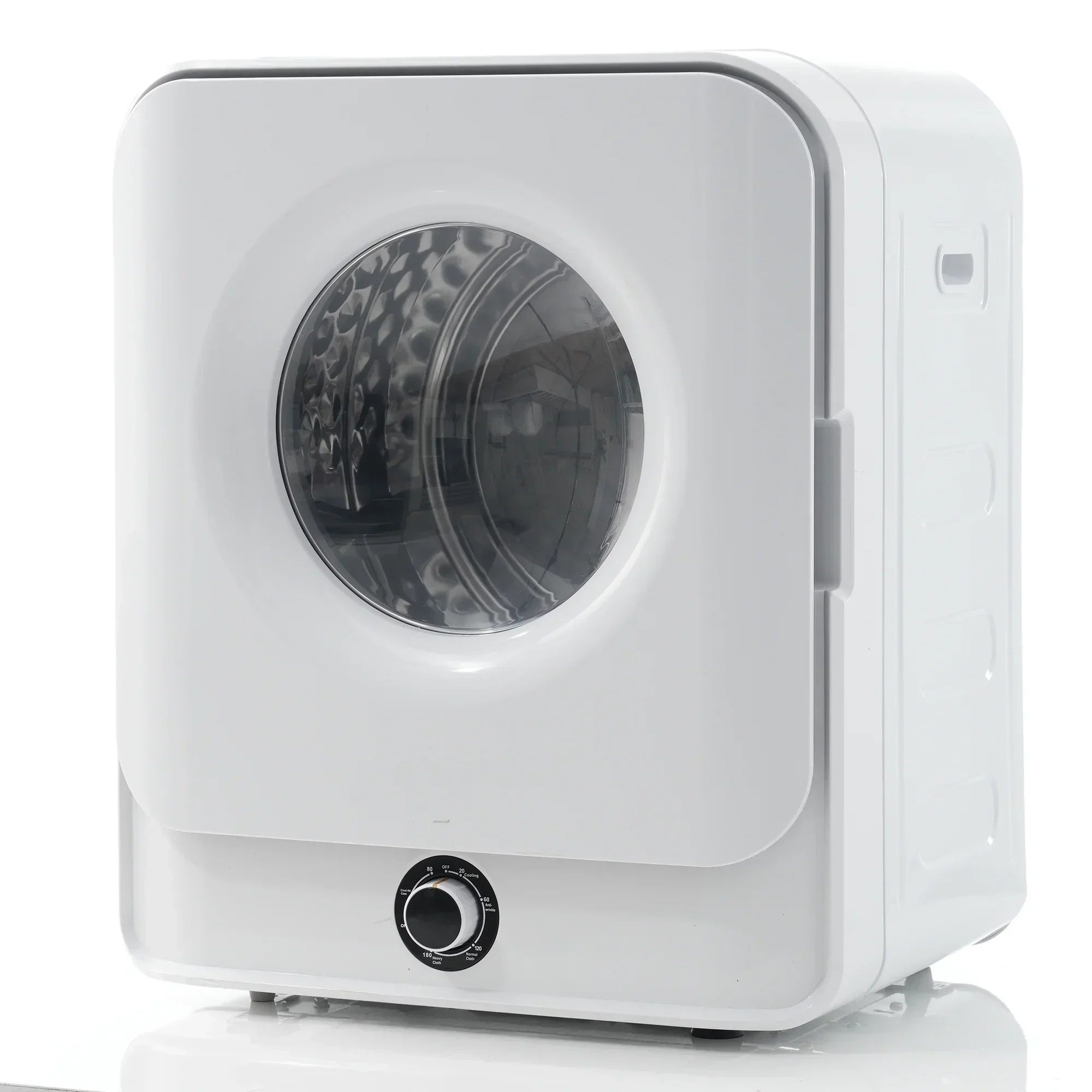 Clothes Dryer - 1.95 Cu.ft Front Load - Portable Compact Dryer 830W, 5 Drying Modes, Stainless Steel Drum, With Overheat Protection, Dust Removal