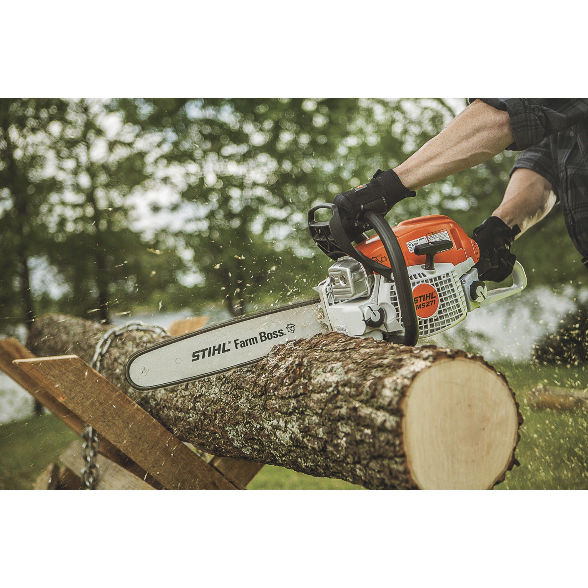 Gas-powered pila lancuchowa, 20w. Bar, 50.2cc, 0.325w. Chain Pitch