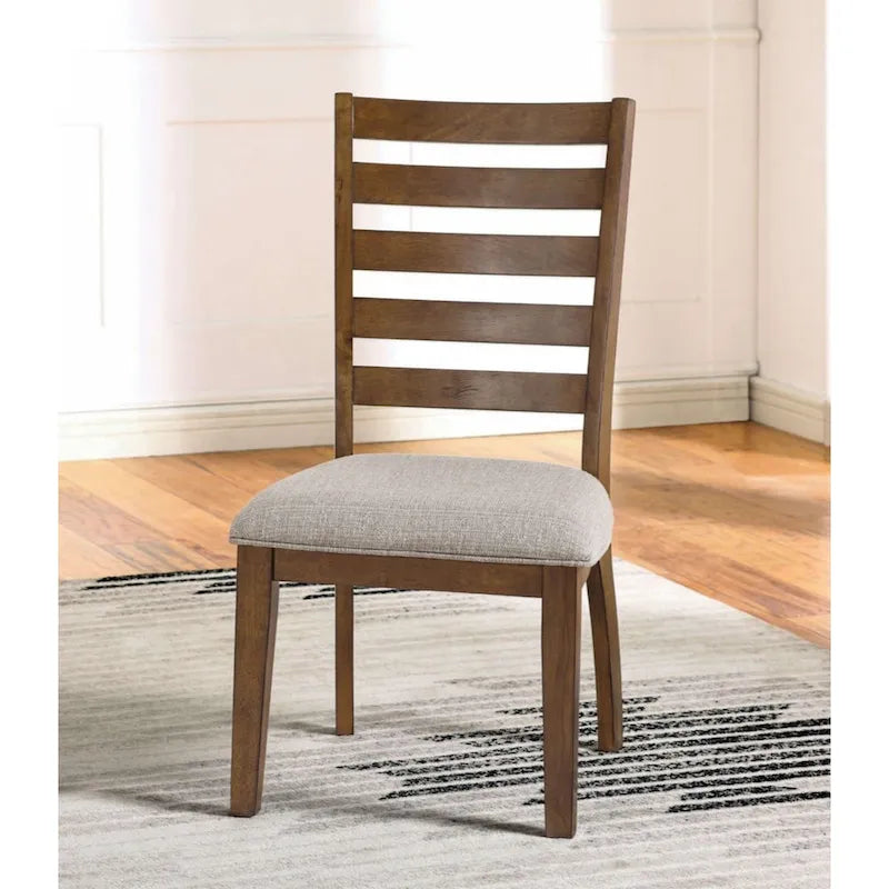 Drabina, zestaw 2 Walnut i światło szary, tylny boczny krzesla