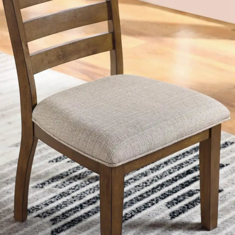 Drabina, zestaw 2 Walnut i światło szary, tylny boczny krzesla